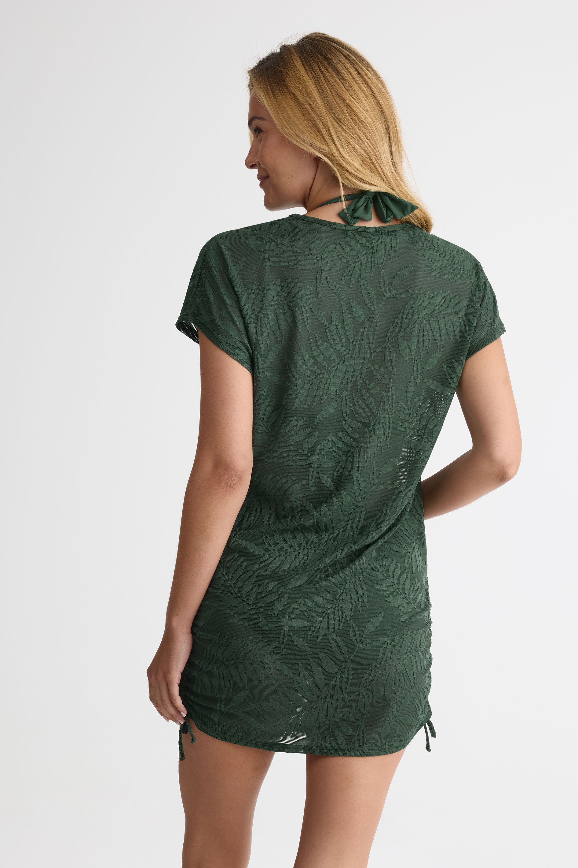 Tunique M/courtes col rond imprimé floral - Femme && KAKI