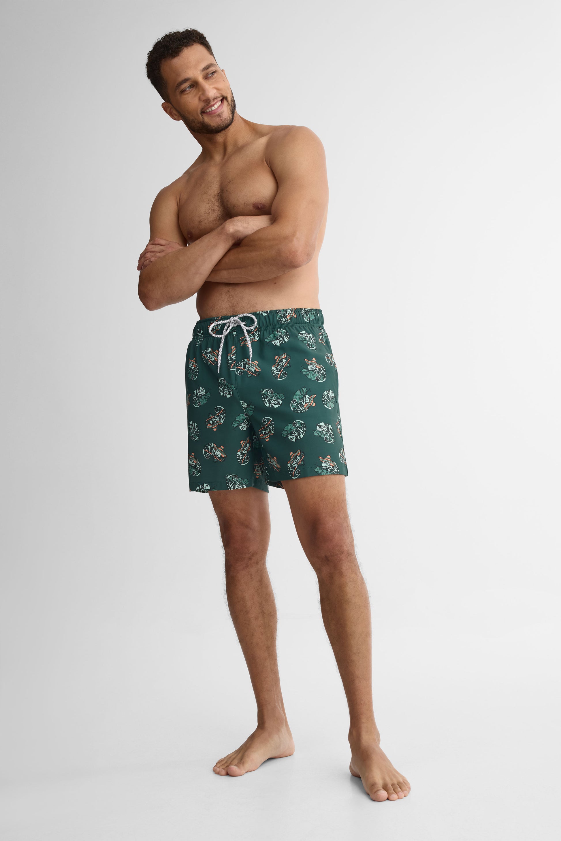 Short maillot de bain - Homme && KAKI/MULTI