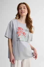 Chandail m/courtes oversize en coton - Femme 2/30$ && GRIS MIXTE