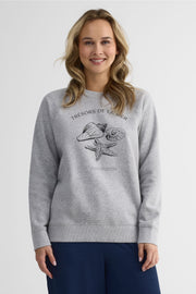 Chandail ouaté à manches longues – Femme && GRIS MIXTE