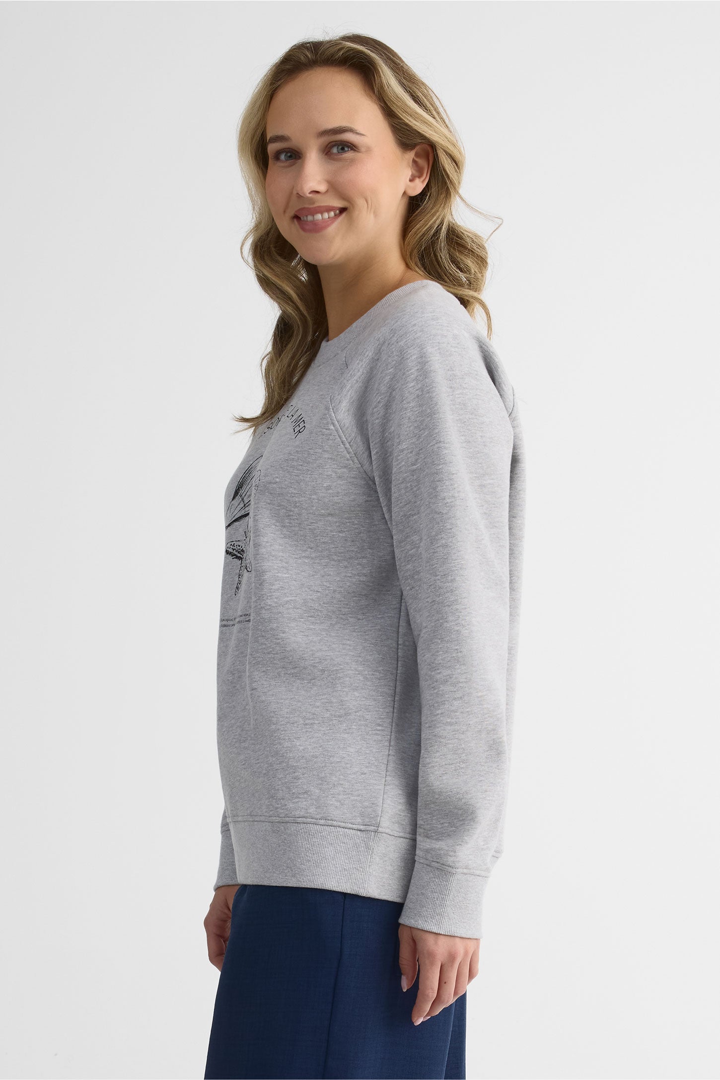 Chandail ouaté à manches longues – Femme && GRIS MIXTE