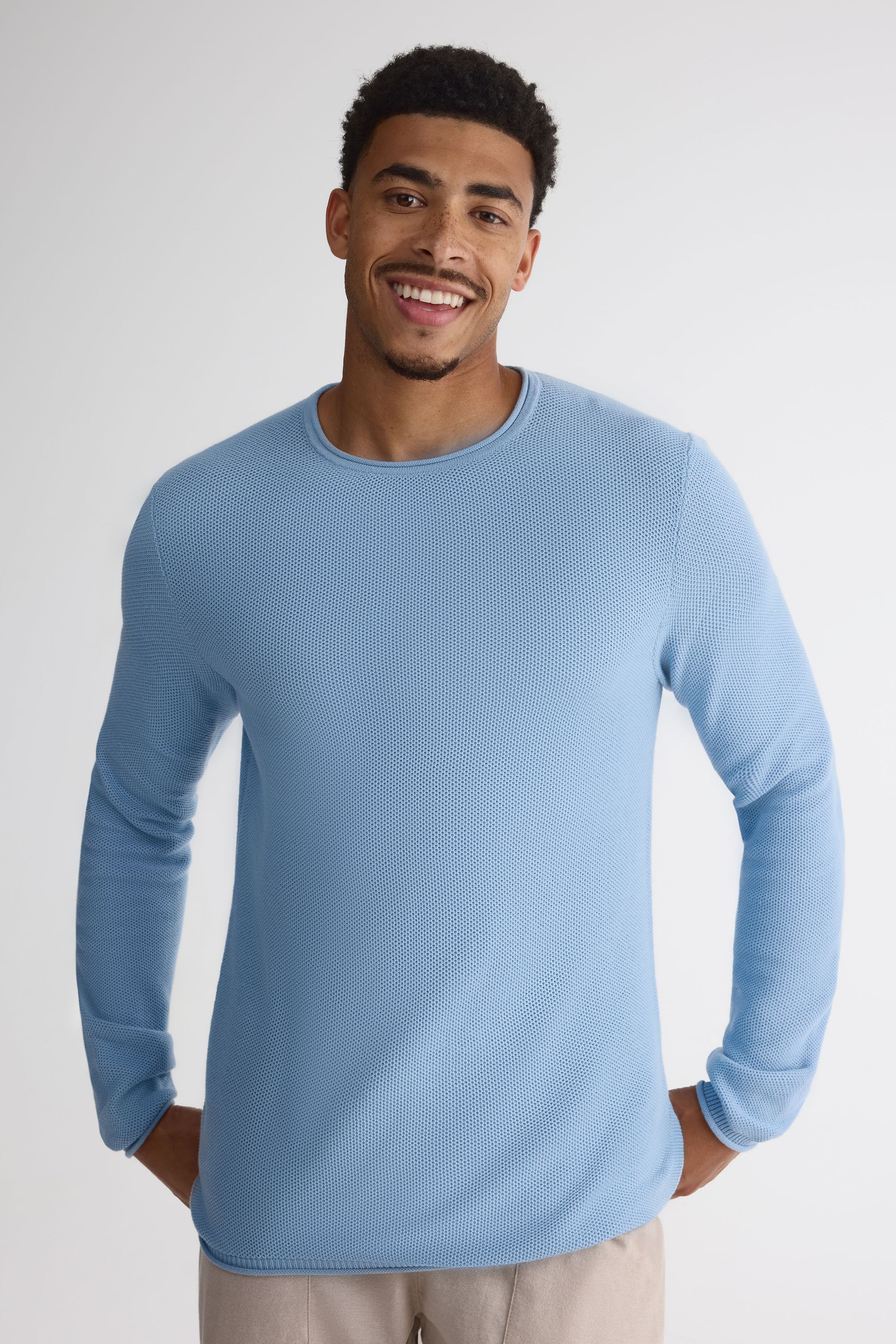 Chandail col rond – Homme && BLEU