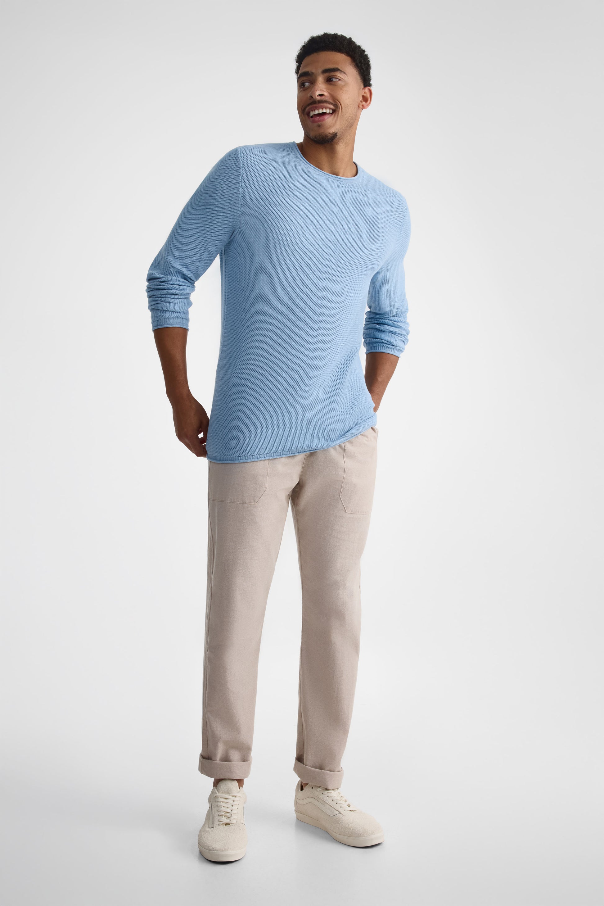 Chandail col rond – Homme && BLEU
