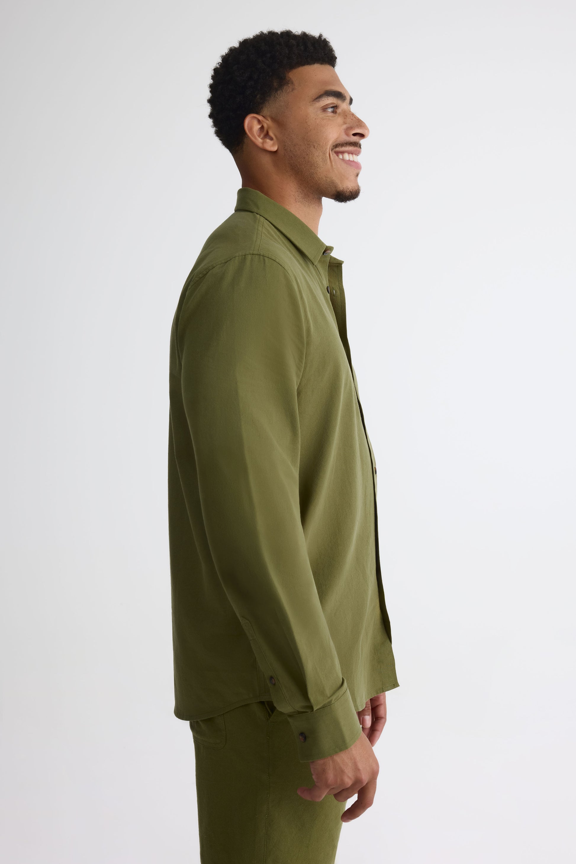 Chemise à manches longues - Homme && VERT