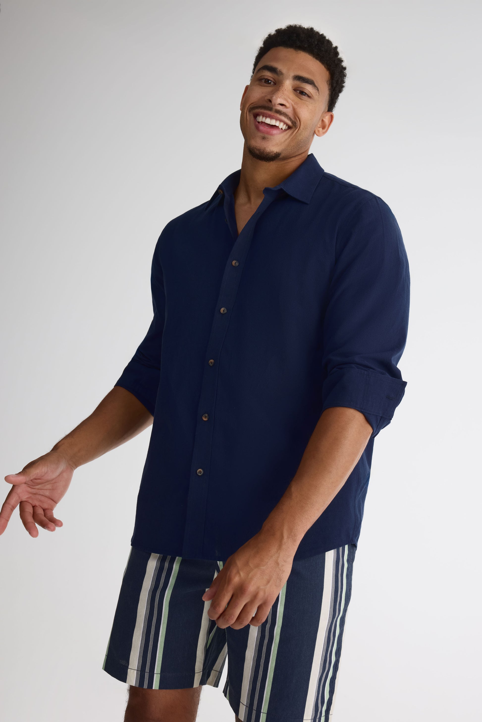 Chemise à manches longues - Homme && MARIN