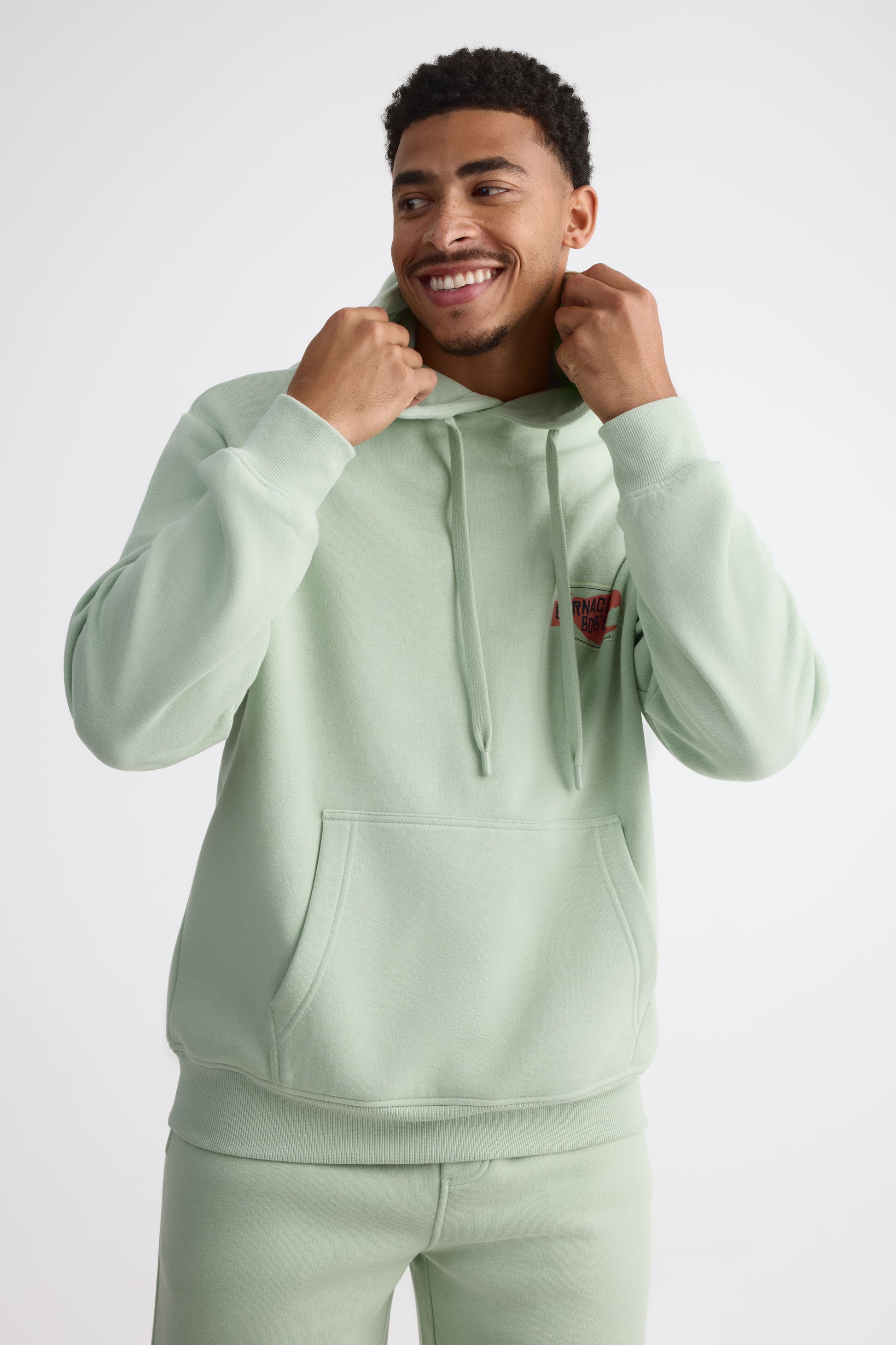 Chandail ouaté à capuchon – Homme && VERT