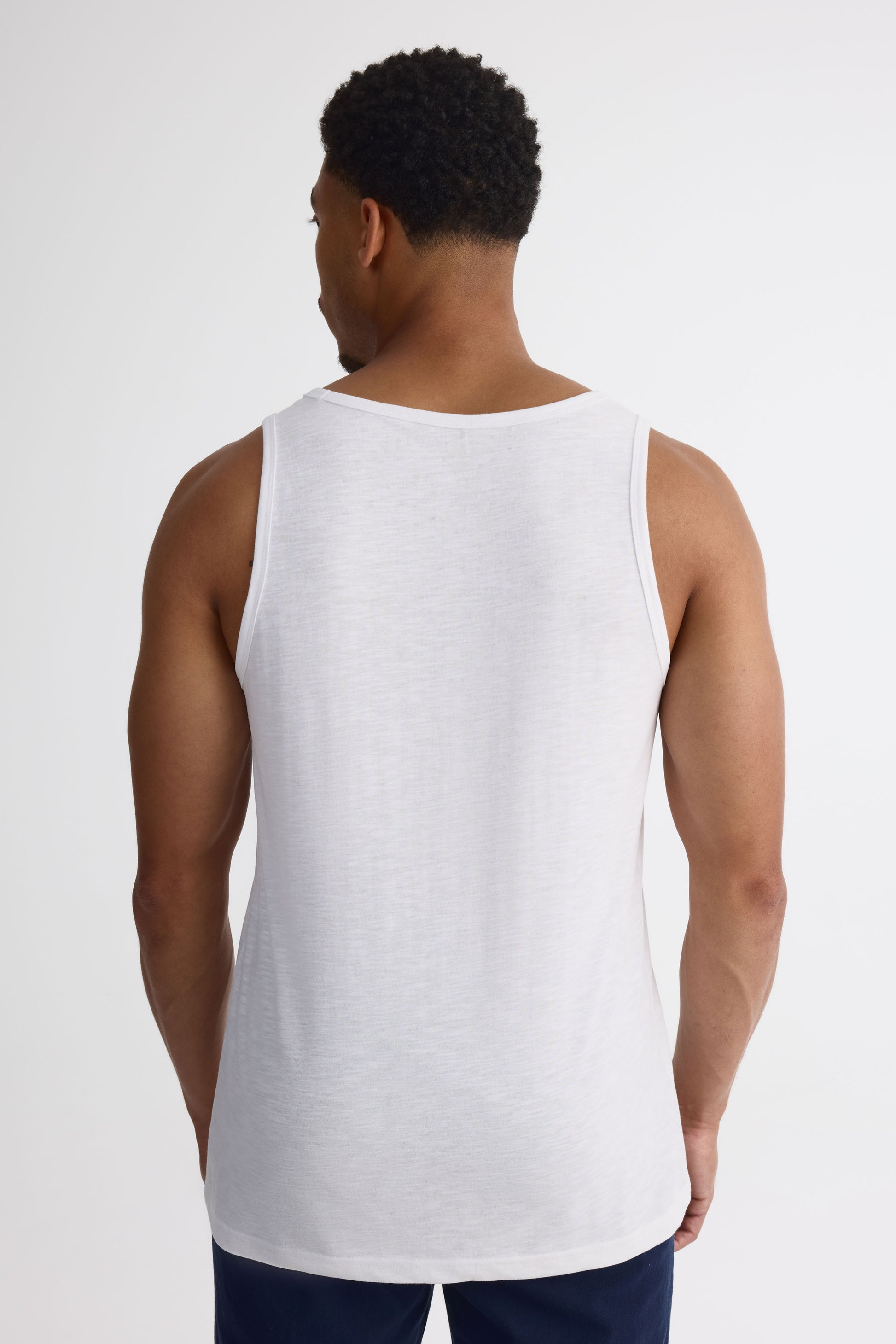Camisole à col rond – Homme && BLANC