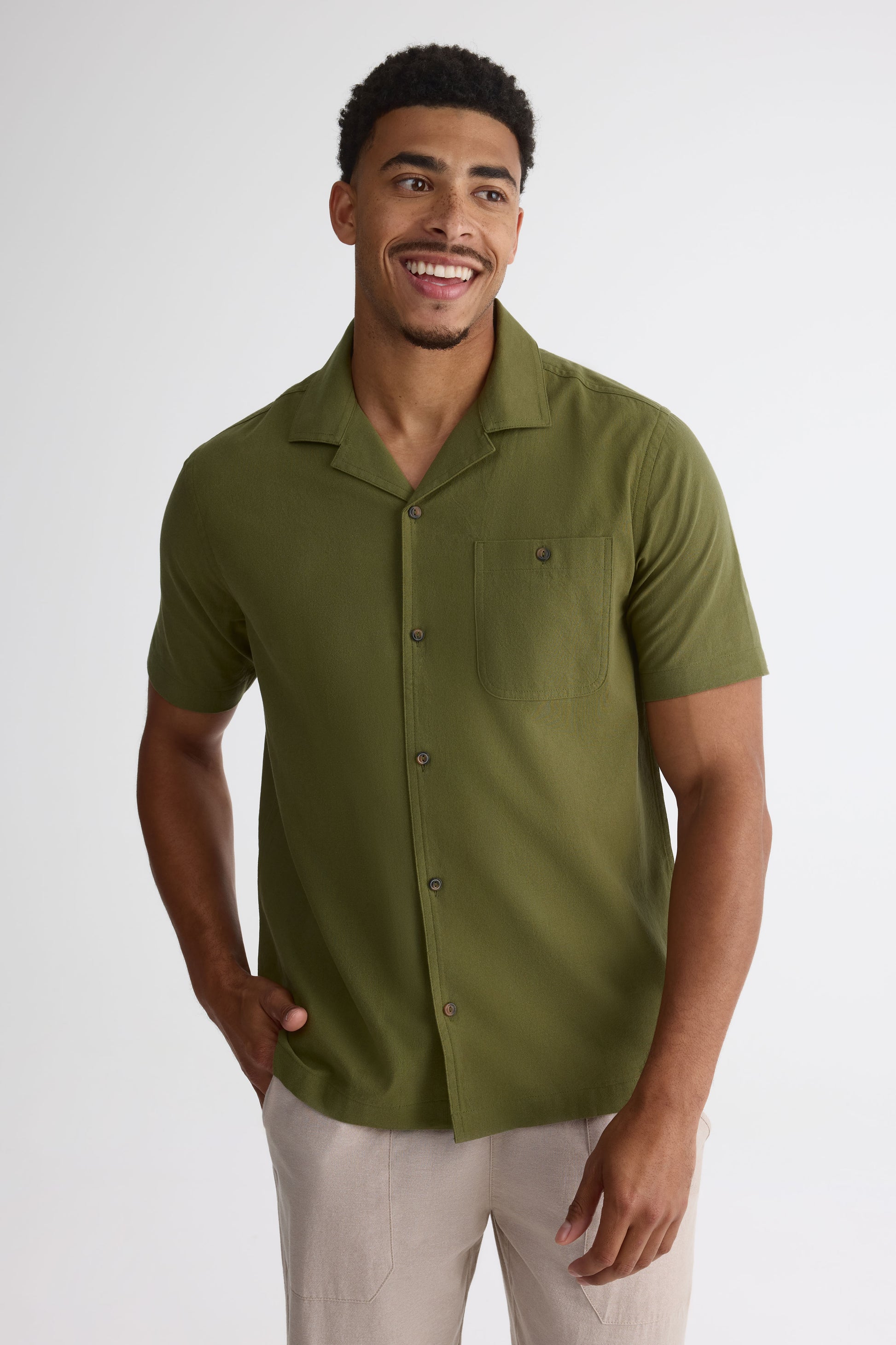 Chemise à manches courtes – Homme && VERT