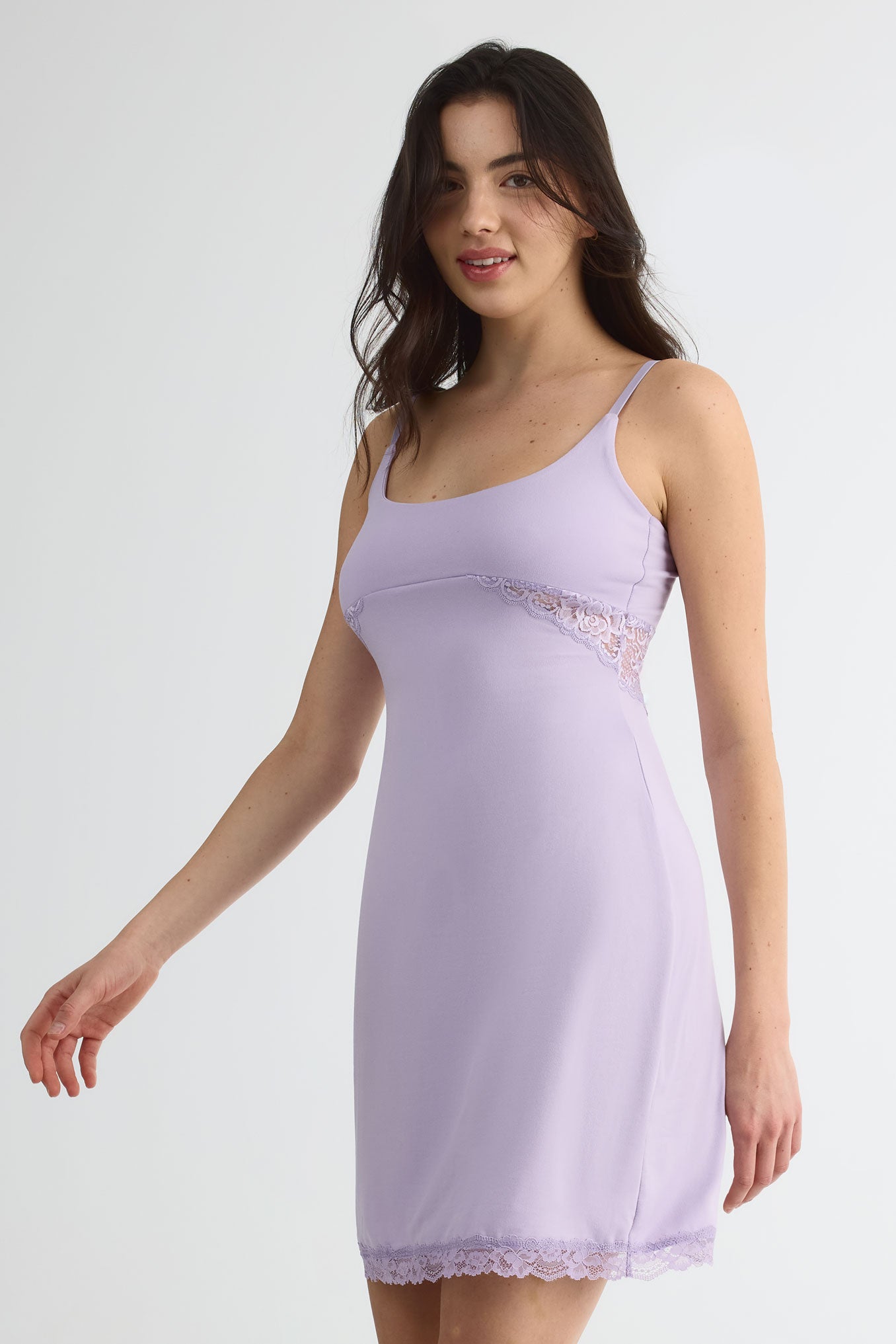 Nuisette en jersey à pois ou uni - Femme && LILAS