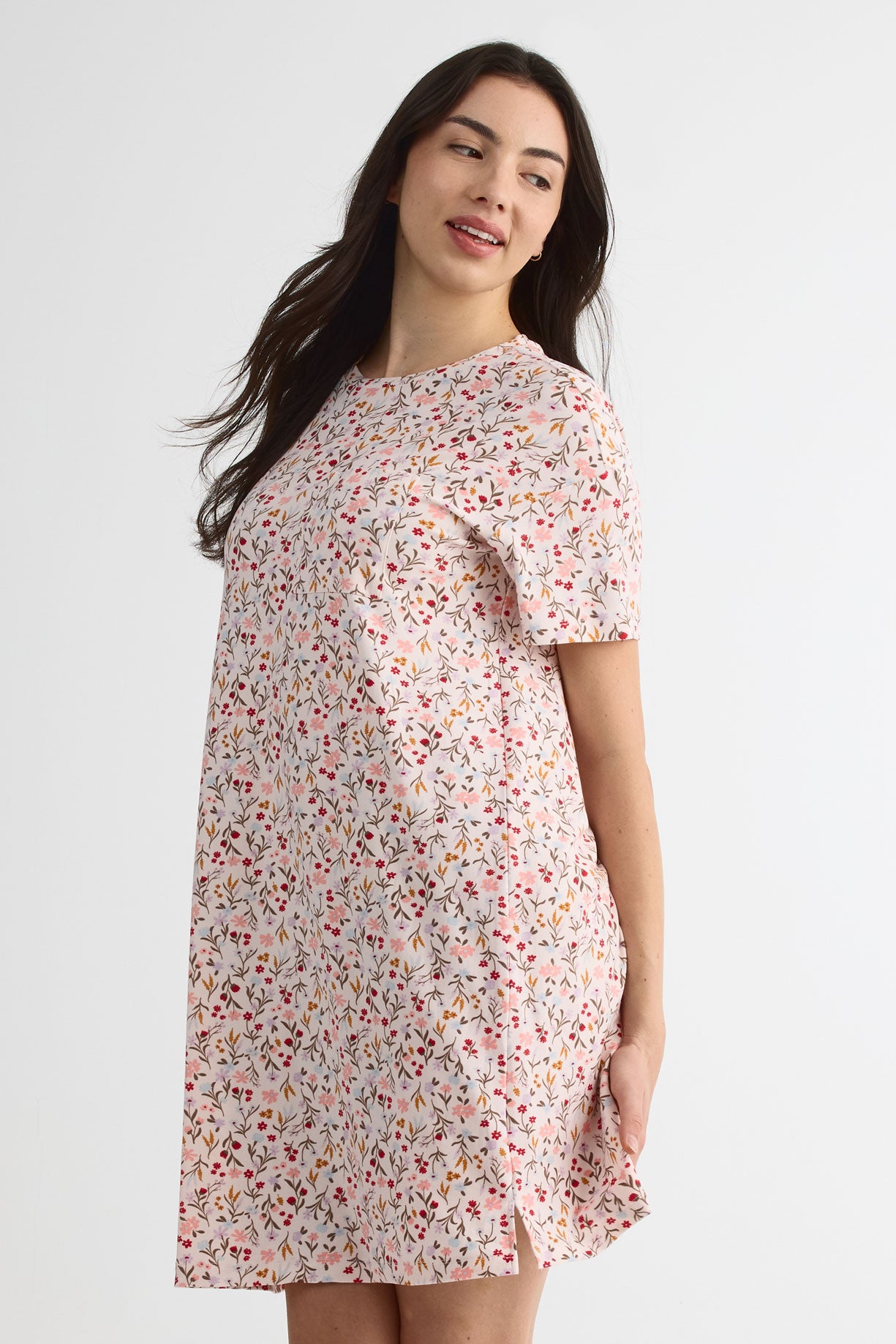 Jaquette en jersey à manches courtes – Femme && BLANC CASSÉ/MULTI