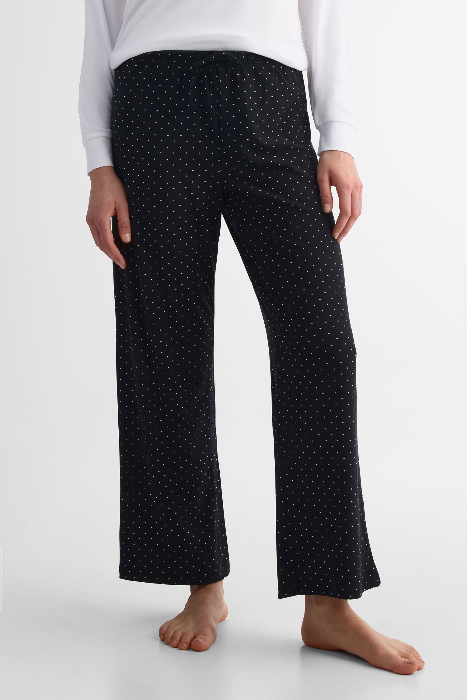 Pantalon en jersey imprimé – Femme && NOIR/MULTI