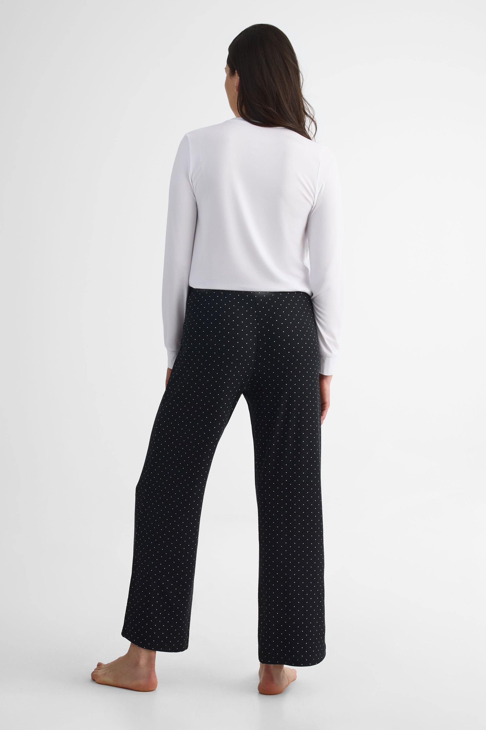 Pantalon en jersey imprimé – Femme && NOIR/MULTI