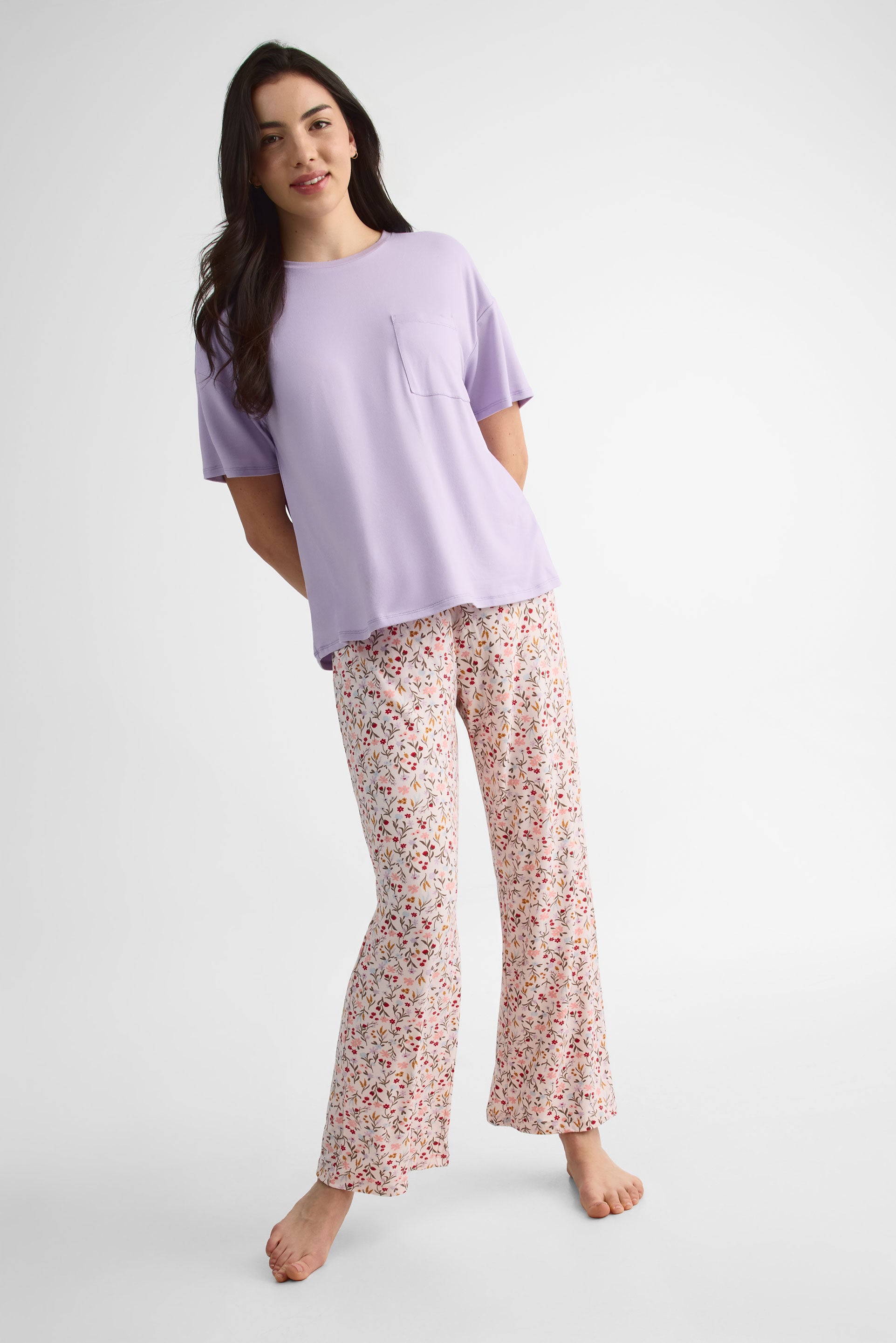 Pantalon en jersey imprimé – Femme && BLANC CASSÉ/MULTI