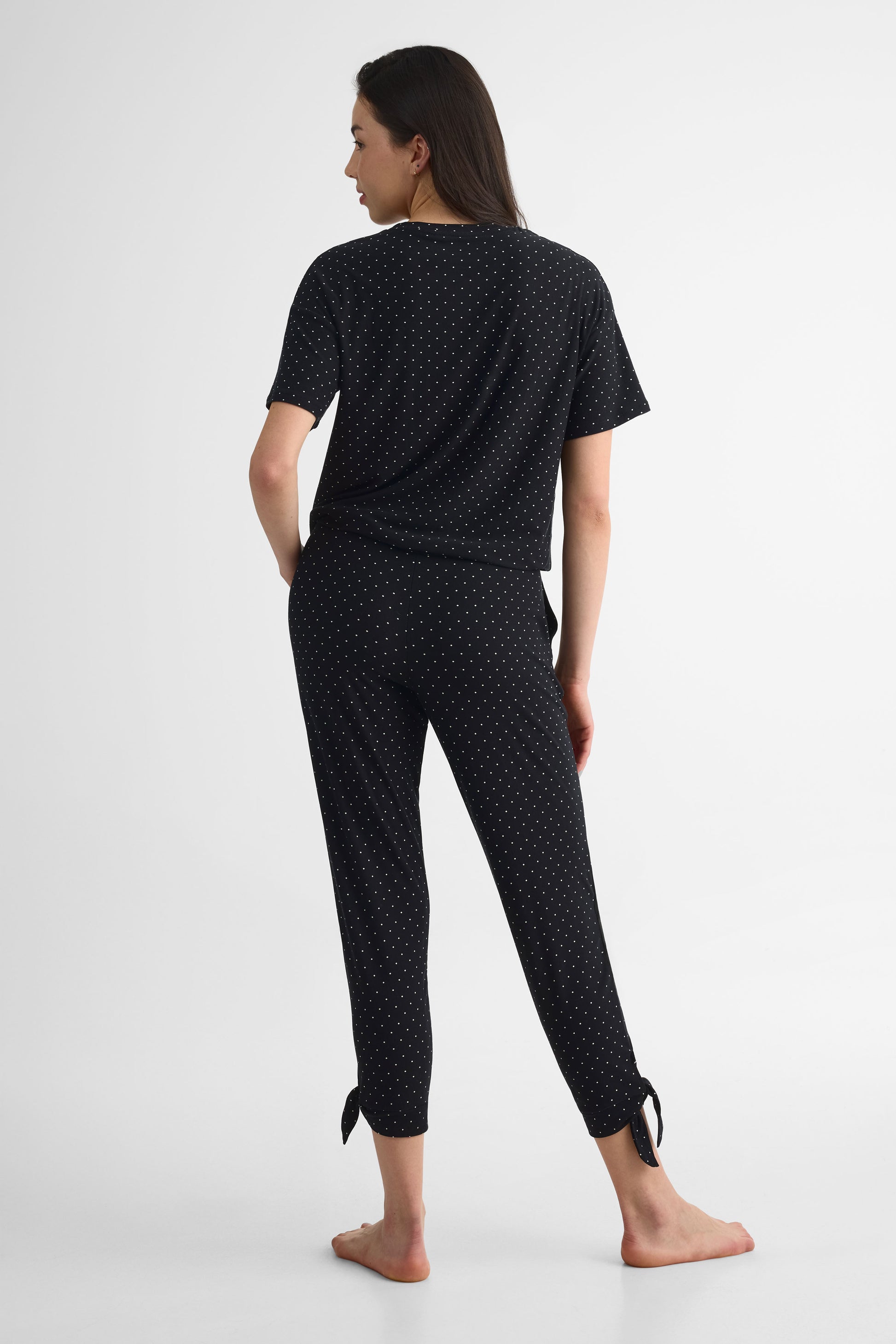 Pantalon en jersey imprimé – Femme && NOIR/MULTI