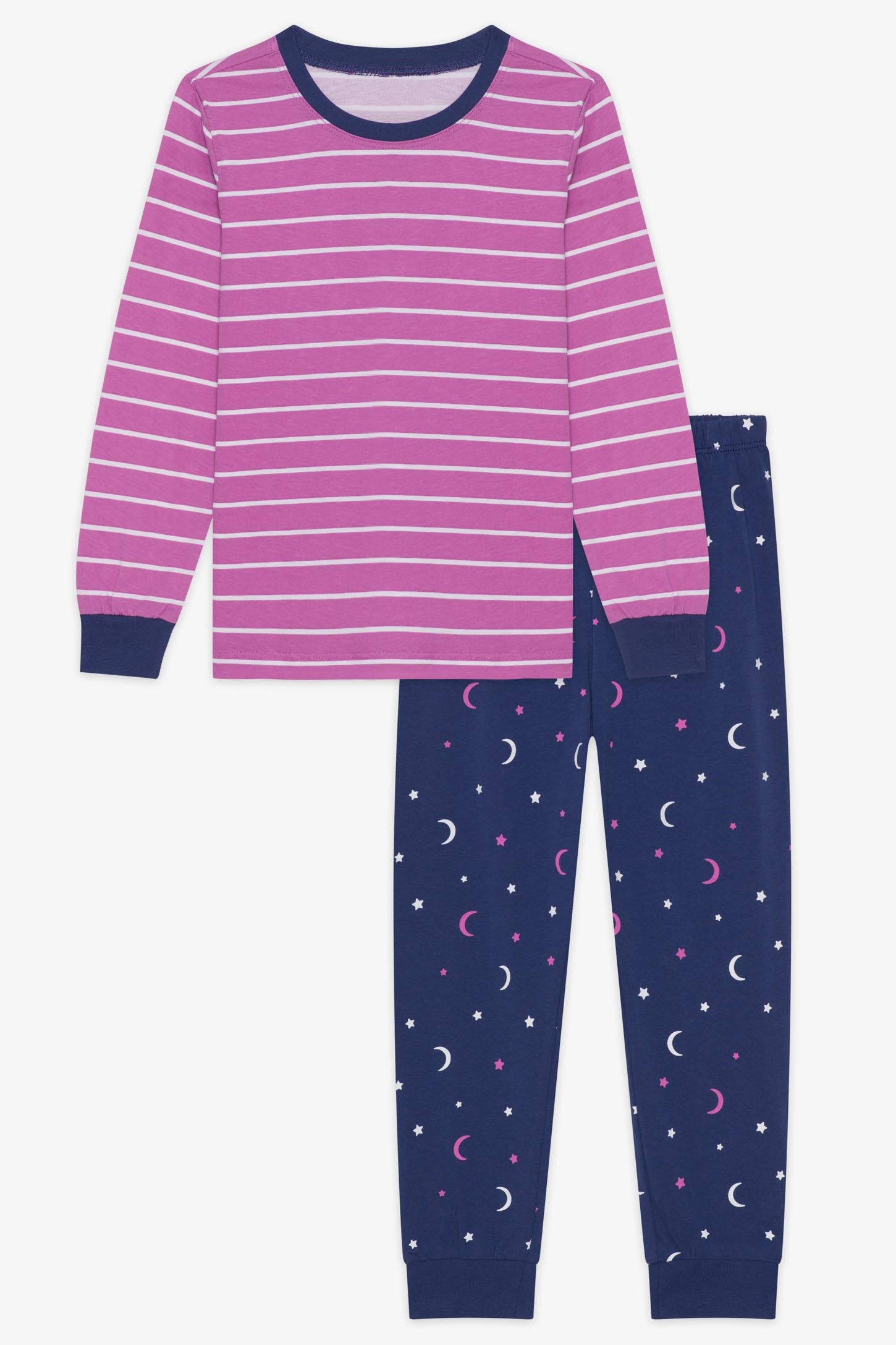 Ensemble pyjama 2 pièces m/c et m/longues - Enfant fille && MARIN/MULTI