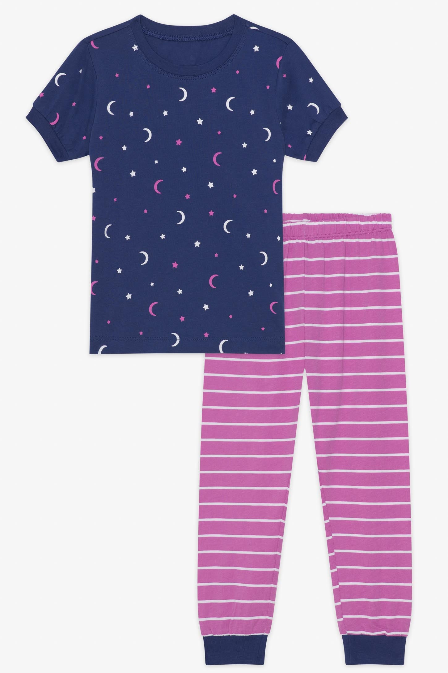 Ensemble pyjama 2 pièces m/c et m/longues - Enfant fille && MARIN/MULTI