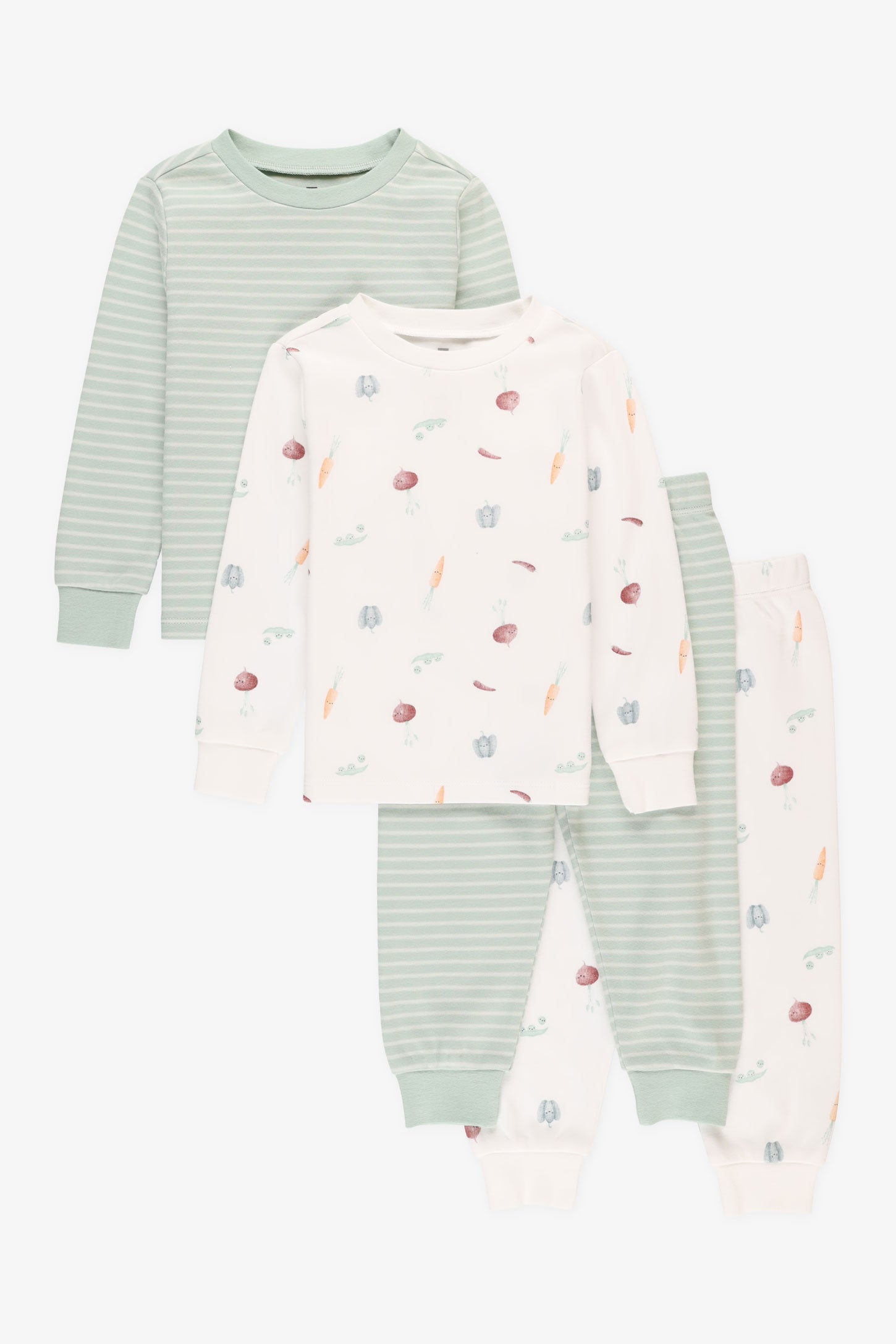 Pyjama 4 pièces en coton - Bébé && VERT