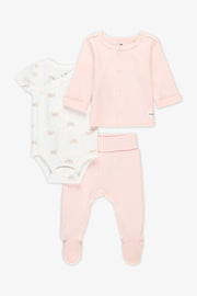 Ensemble 3 pièces en coton - Bébé && ROSE