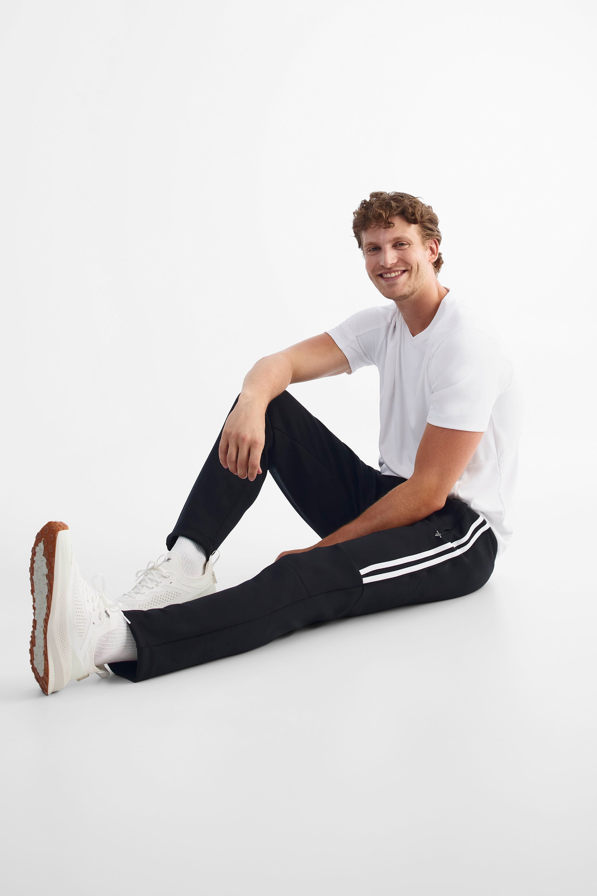 Pantalon sport extensible à cordon - Homme && JET BLACK
