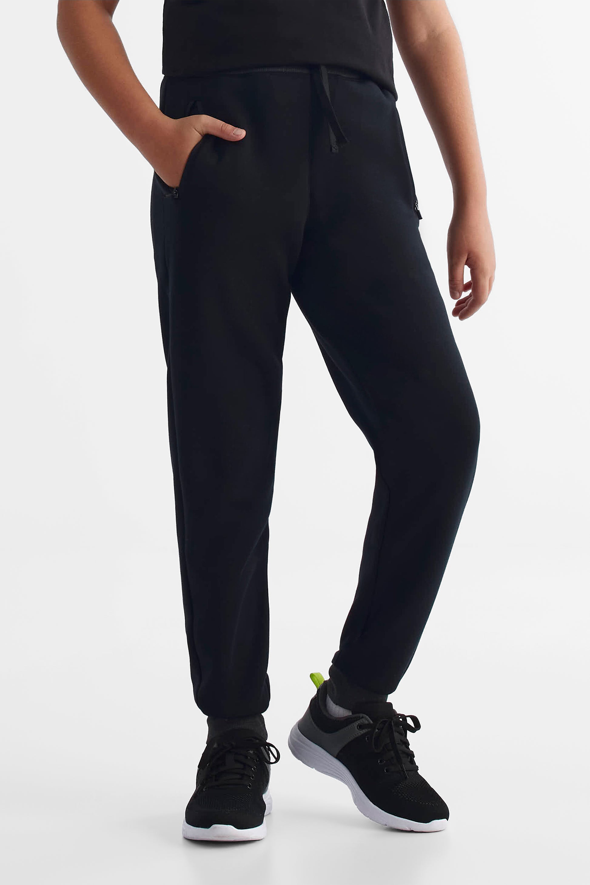 Pantalon sport jogger à cordon - Ado garçon && NOIR