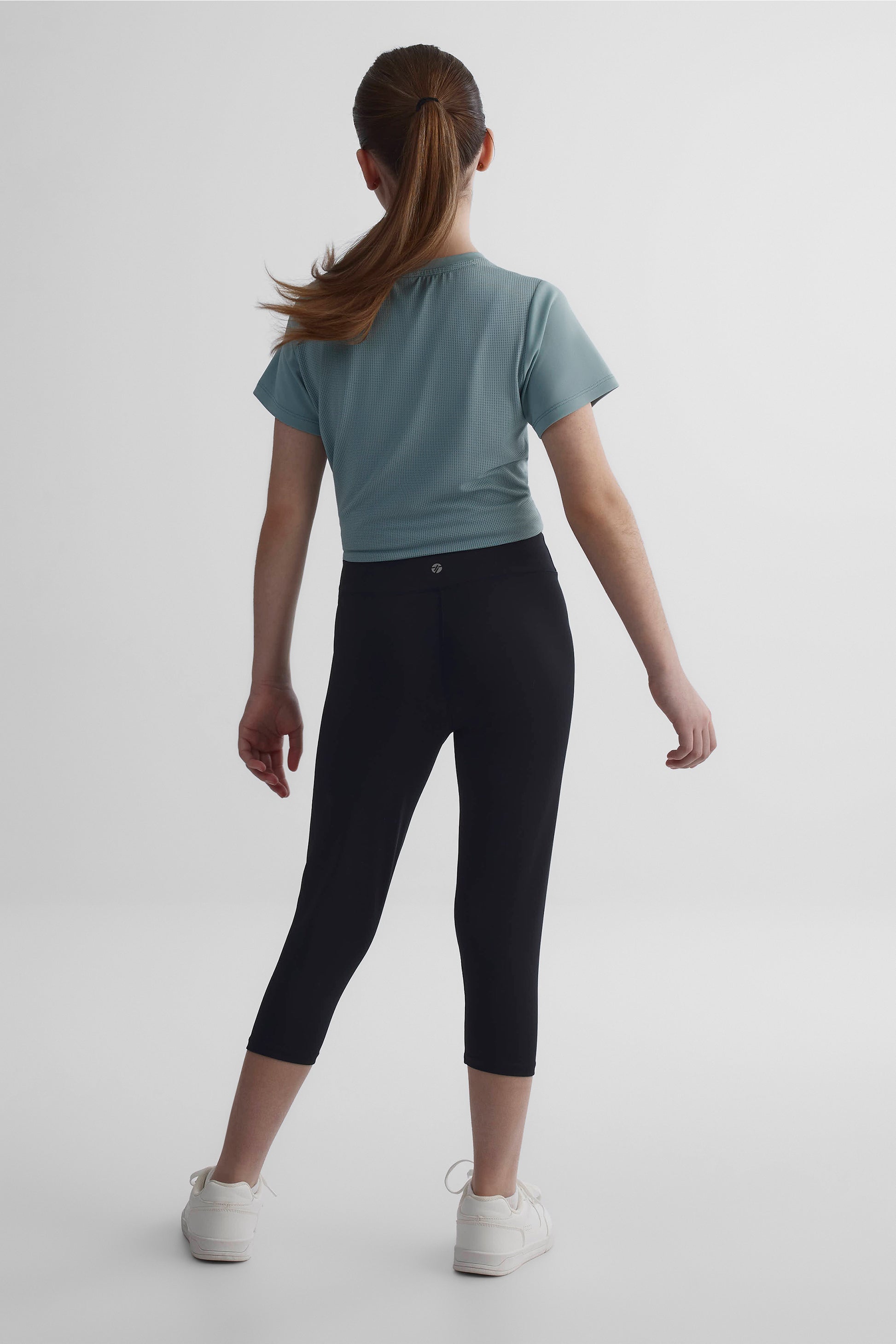 Legging sport taille haute galbant - Ado fille && NOIR