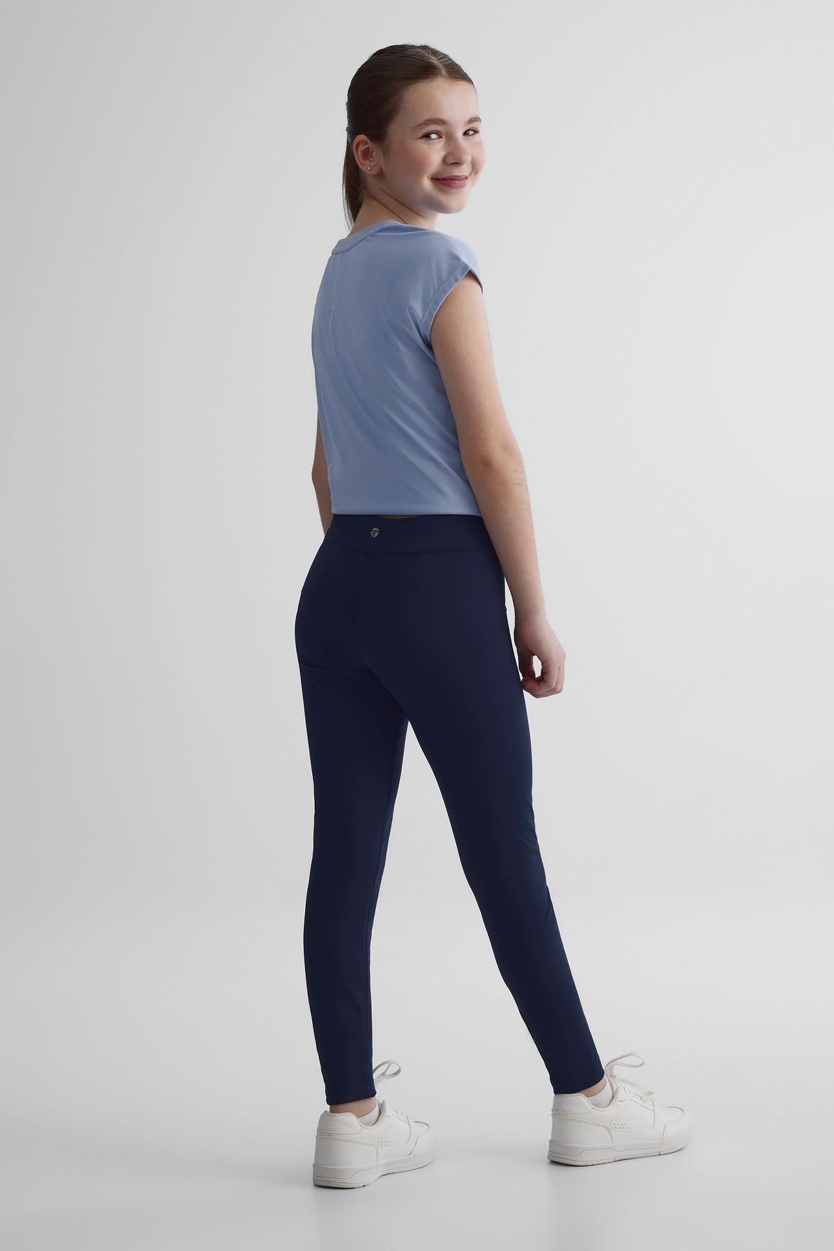 Legging sport ajusté longueur cheville - Ado fille && MARIN