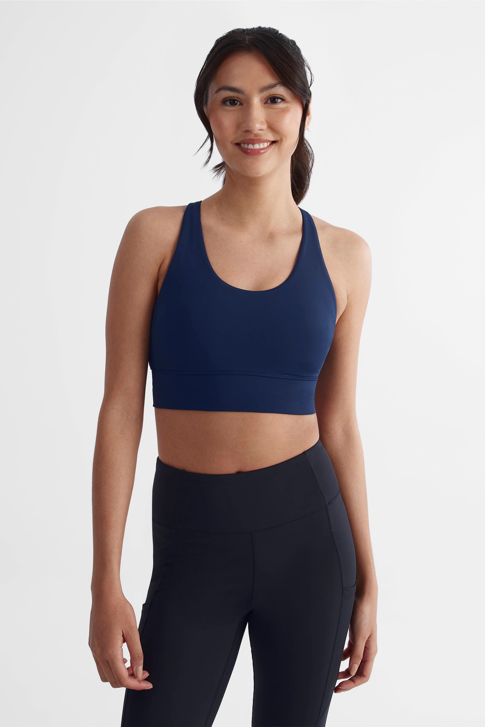 Brassière sport maintien moyen dos sport - Femme && MARIN