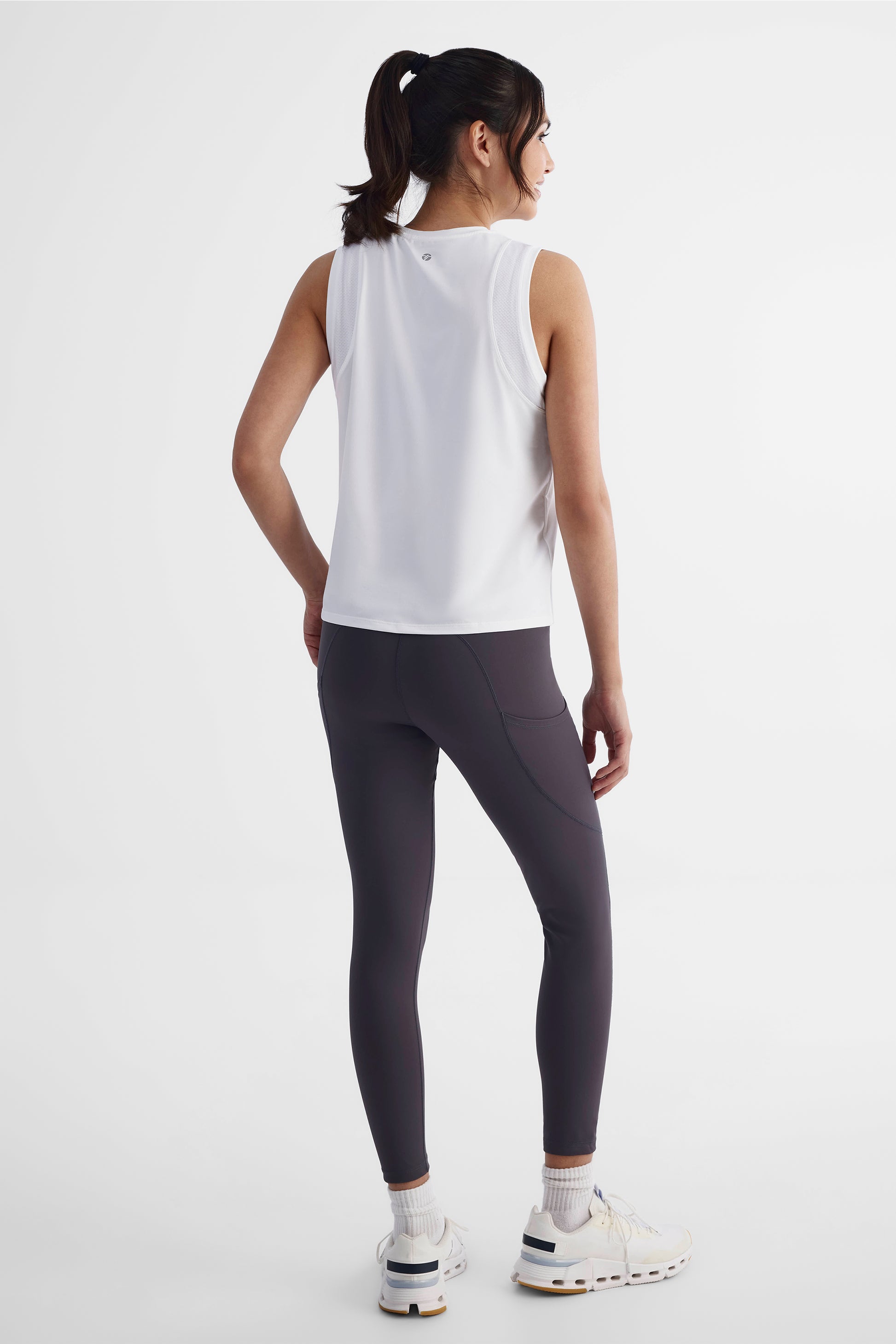 Legging sport extensible taille haute - Femme && CHARBON