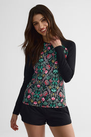 Haut de maillot rashguard floral – Femme && SARCELLE/MULTI