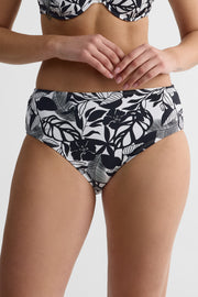 Culotte de maillot bikini taille haute – Femme && NOIR/MULTI