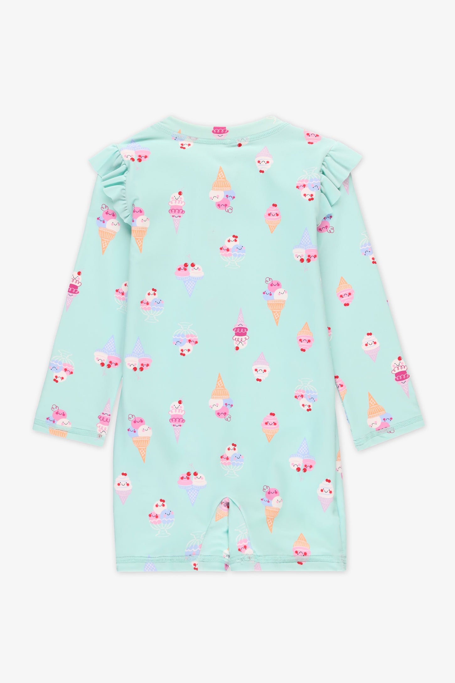 Maillot de bain 1 pièce frills – Bébé fille && AQUA/MULTI