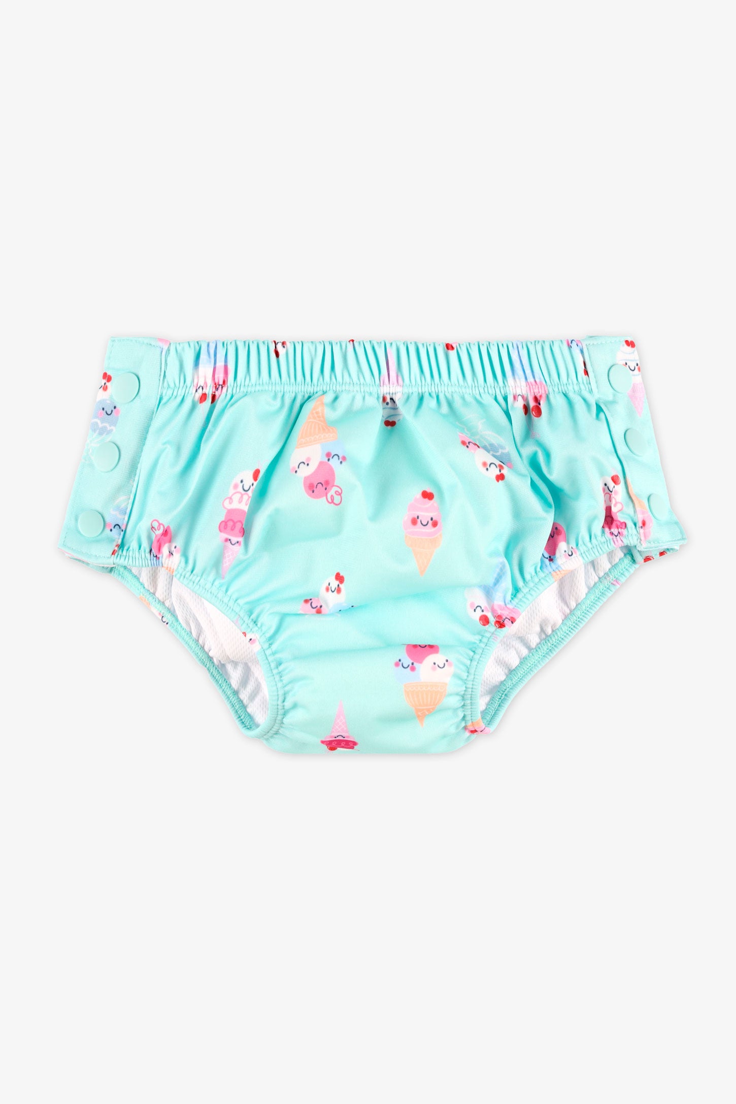 Couche-maillot de bain en scuba - Bébé fille && AQUA/MULTI