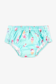 Couche-maillot de bain en scuba - Bébé fille && AQUA/MULTI