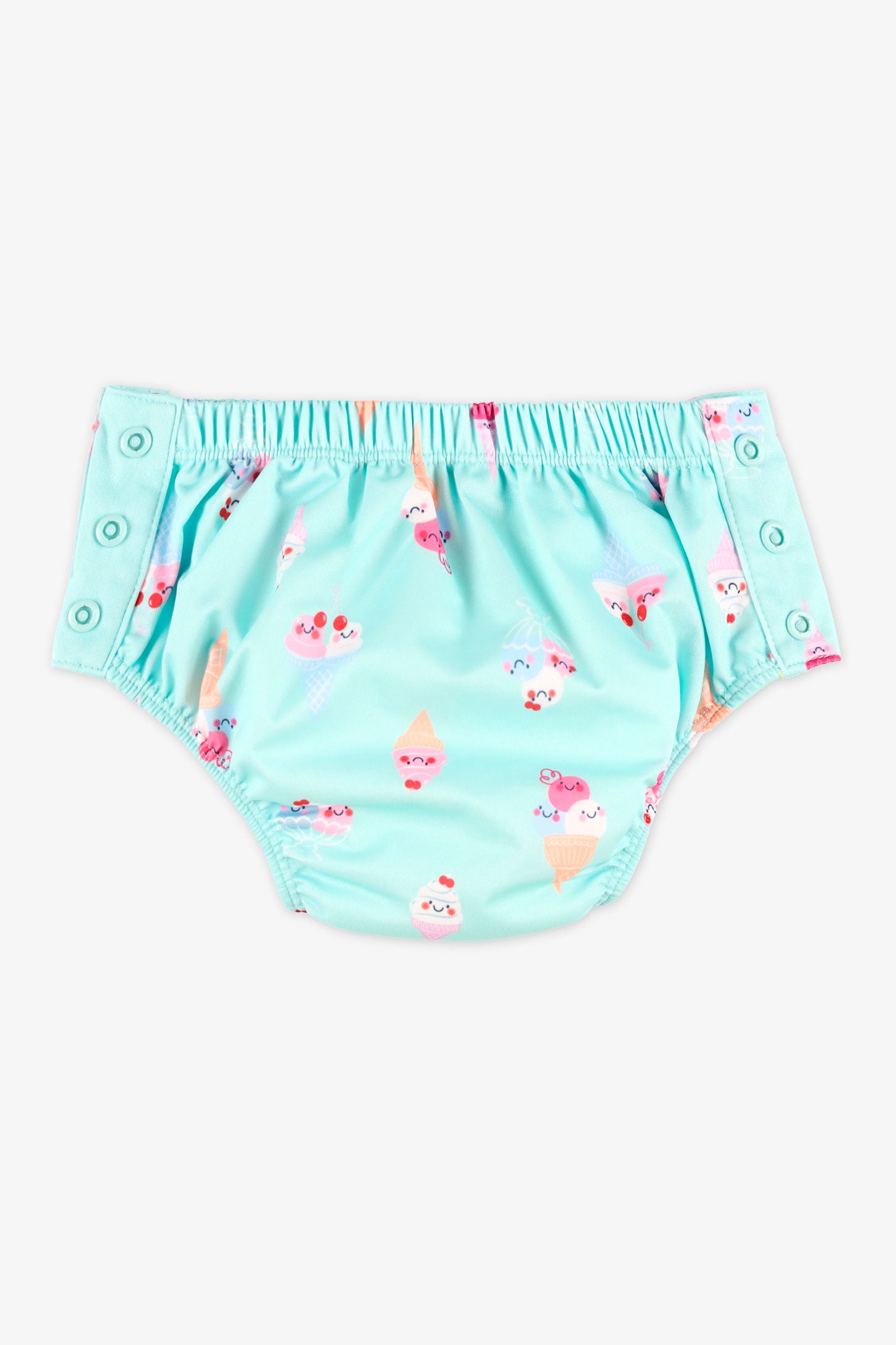 Couche-maillot de bain en scuba - Bébé fille && AQUA/MULTI