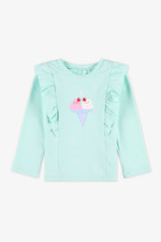 Maillot de bain rashguard frills - Bébé fille && AQUA