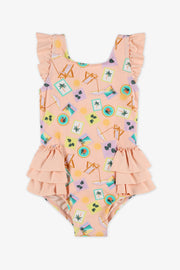 Maillot de bain 1 pièce frills - Bébé fille && PECHE
