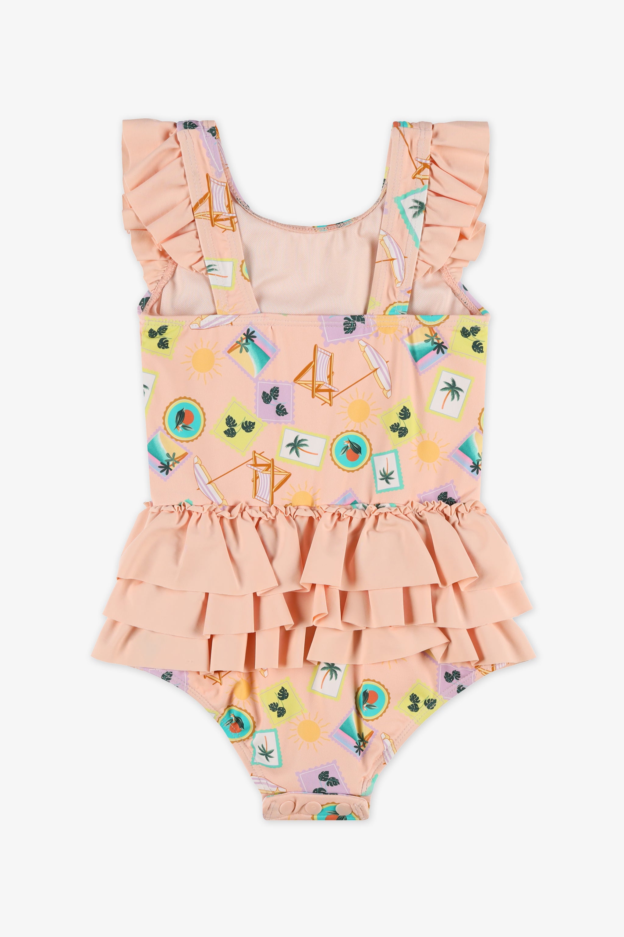 Maillot de bain 1 pièce frills - Bébé fille && PECHE