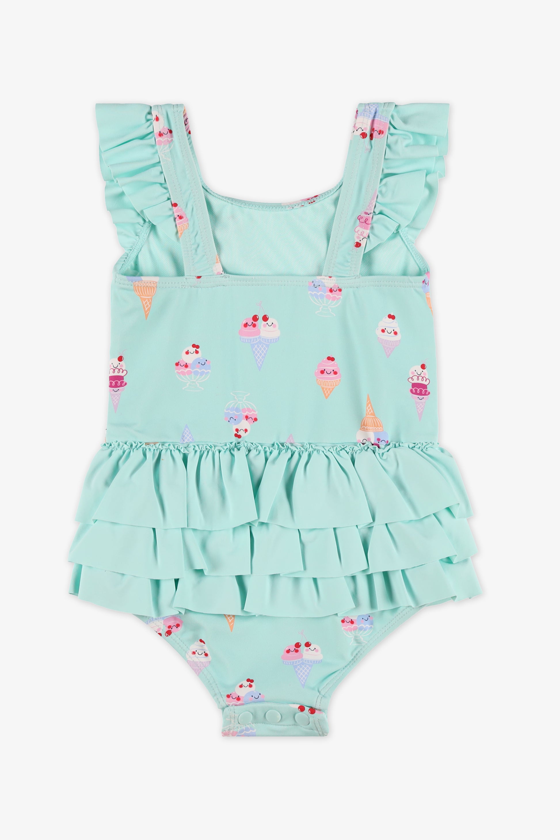 Maillot de bain 1 pièce frills - Bébé fille && AQUA/MULTI