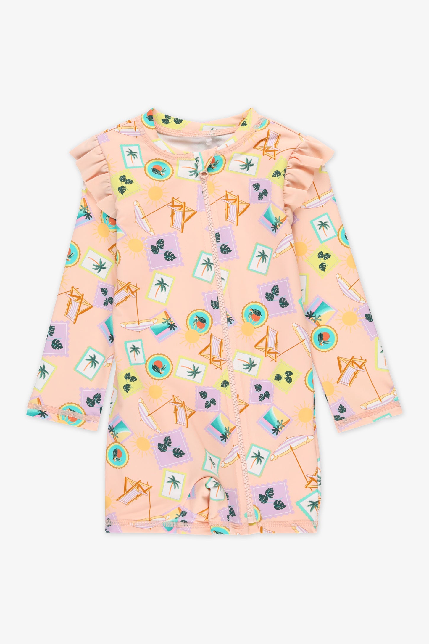 Combinaison De Bain Bébé 6 Mois - Rashguard Manches Longues Et Shorty, Protection SPF, Occasion TB