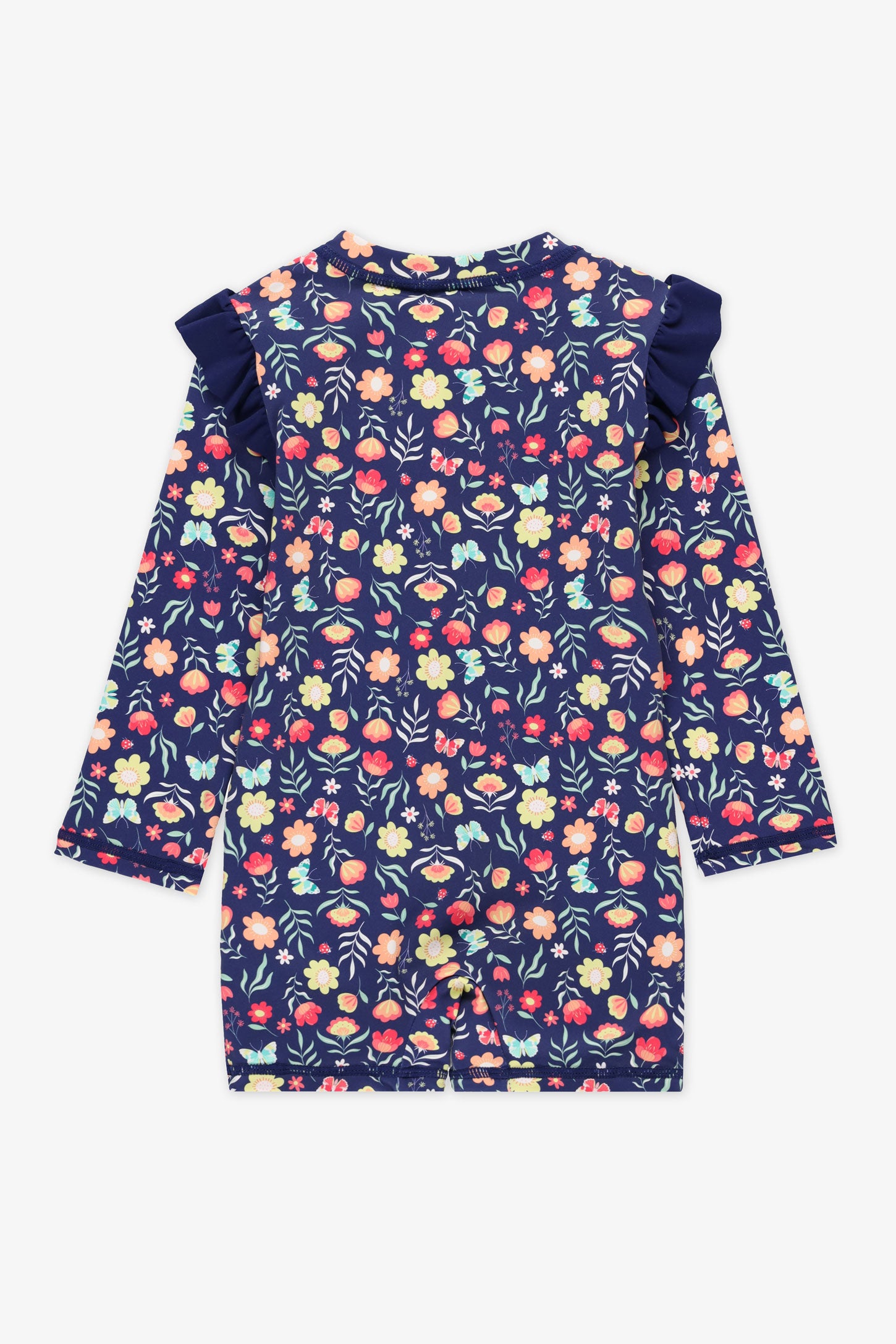 Maillot de bain 1 pièce frills - Bébé fille && BLEU MULTI