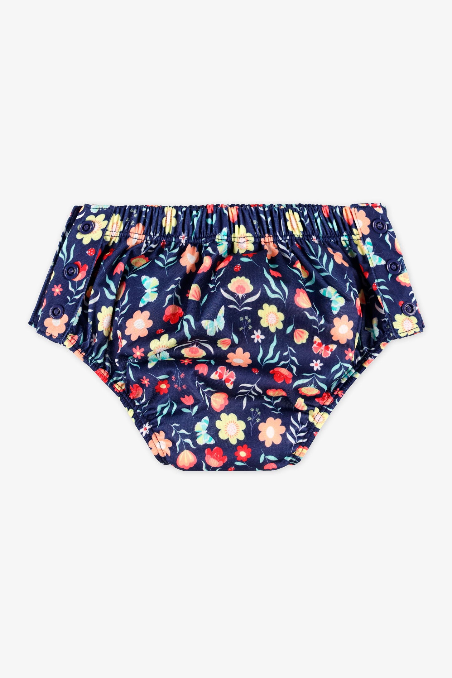 Couche-maillot de bain en scuba - Bébé fille && BLEU MULTI