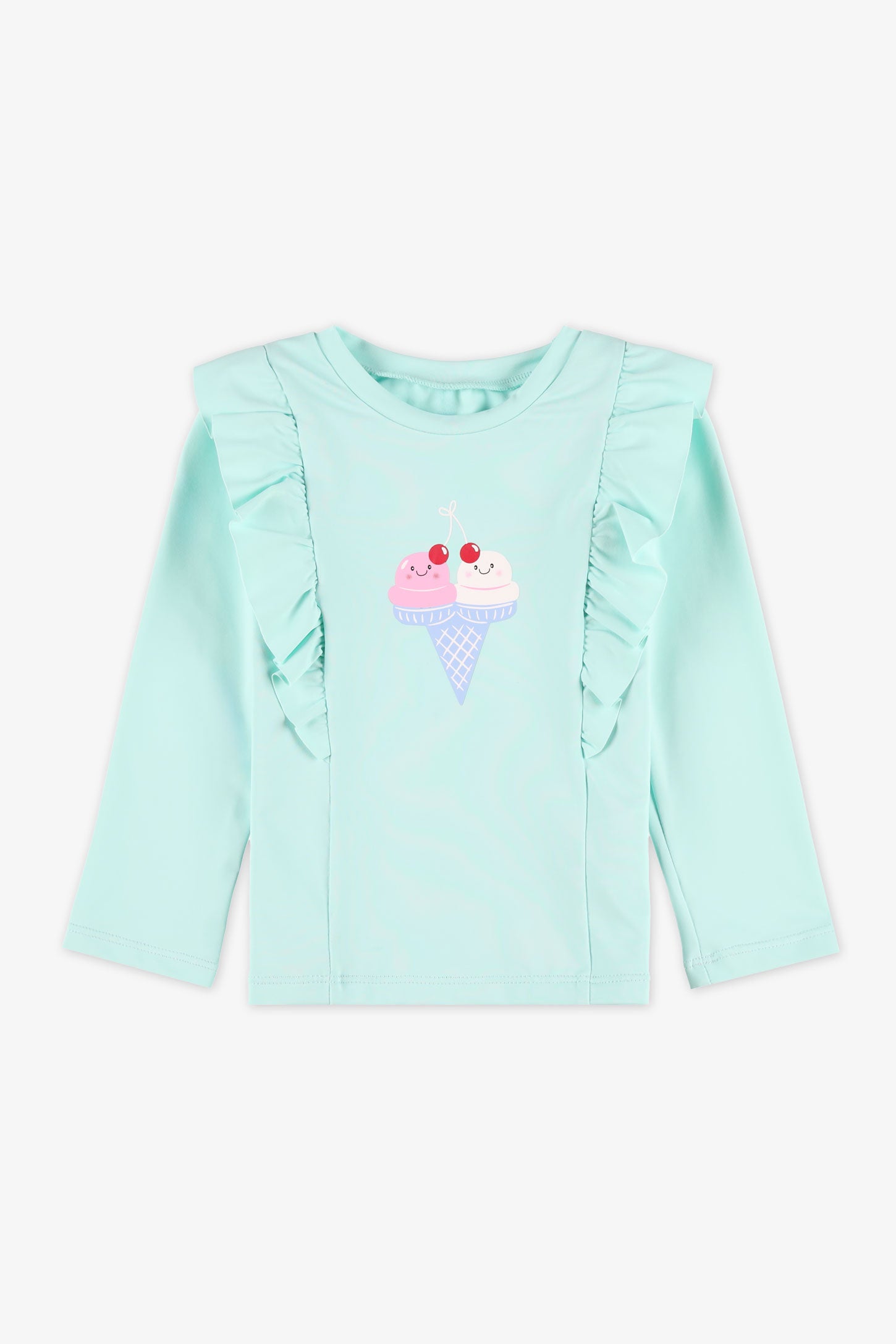 Maillot de bain rashguard frills - Bébé fille && AQUA