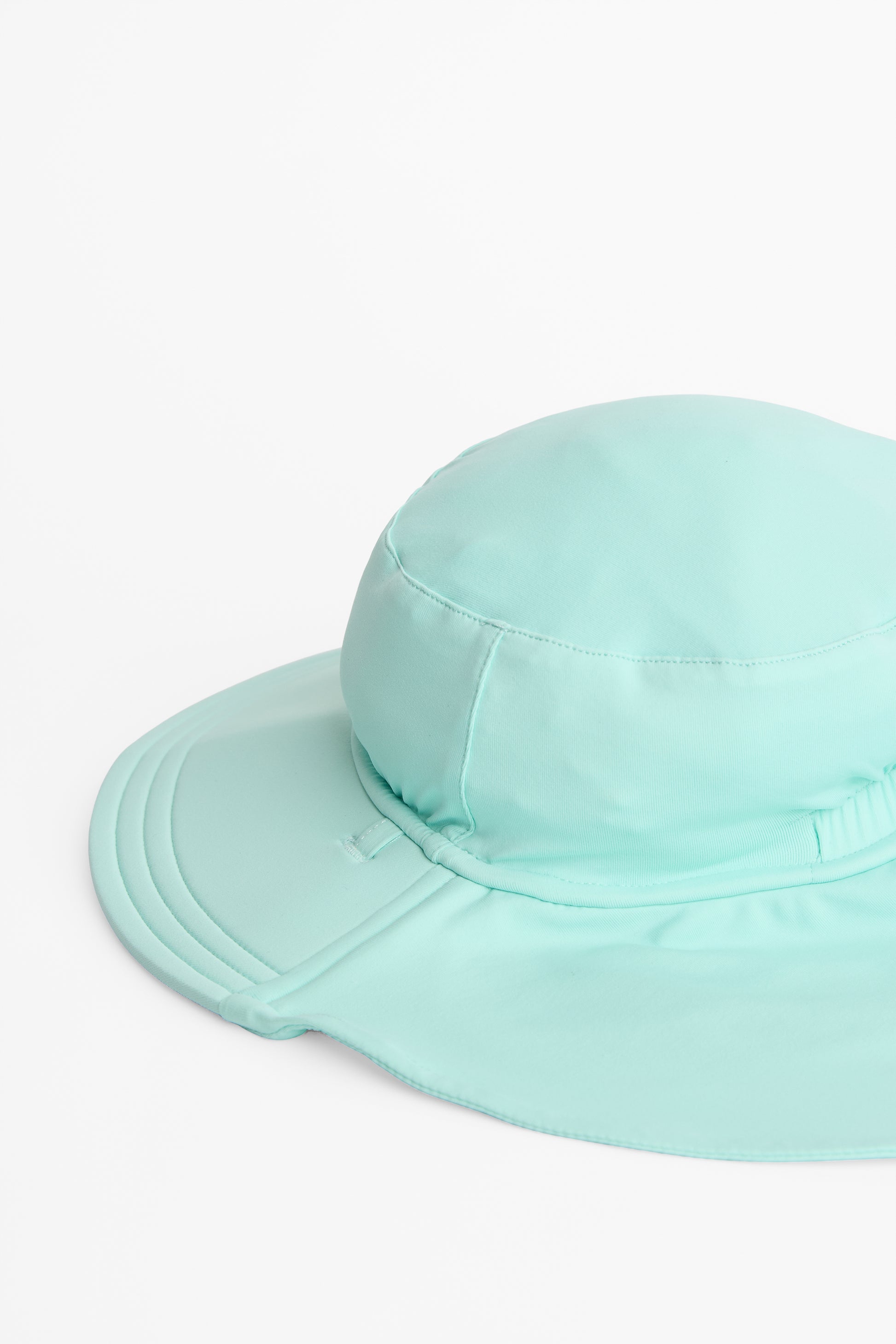 Chapeau de plage uni avec cordon - Bébé garçon && BLEU PALE