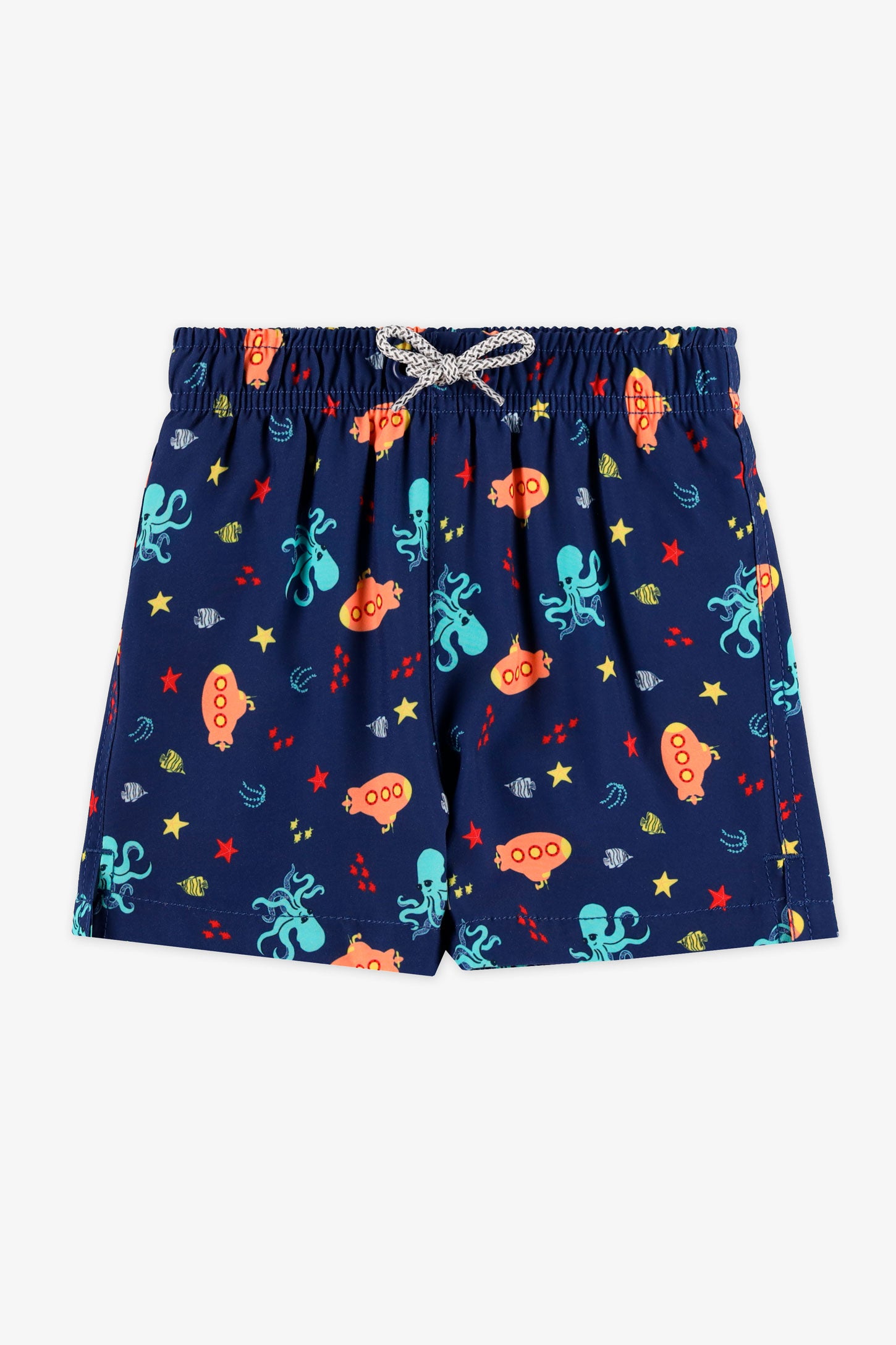 Maillot de bain short élastique - Bébé garçon && MARIN/MULTI
