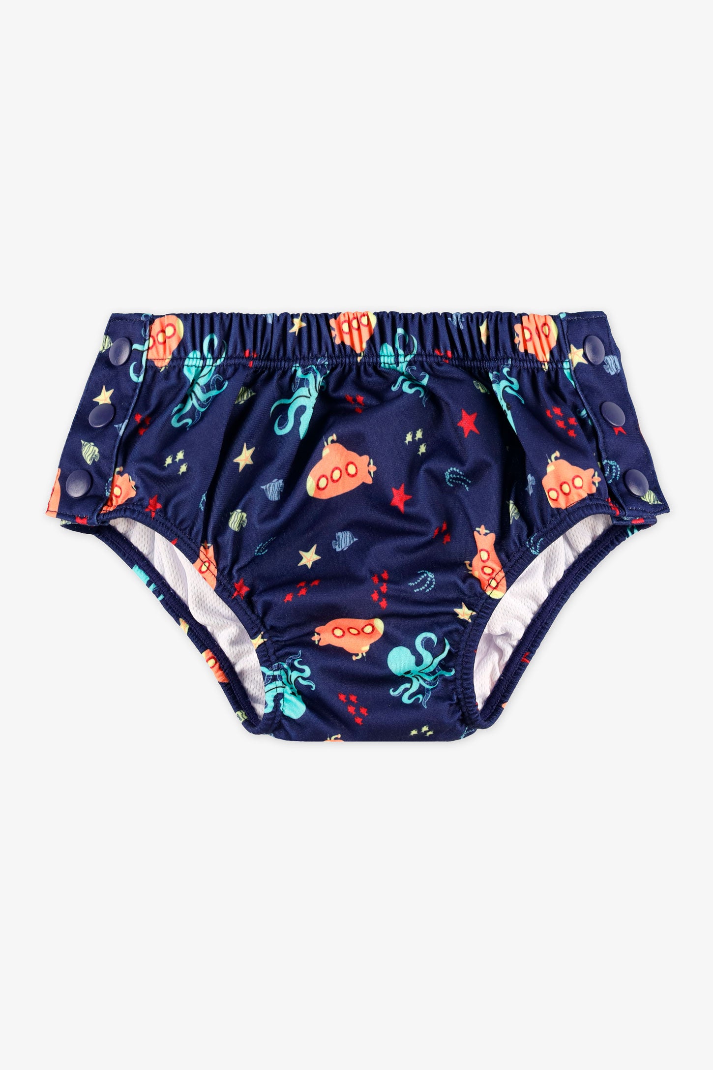 Couche-maillot imperméable à boutons - Bébé garçon && MARIN/MULTI