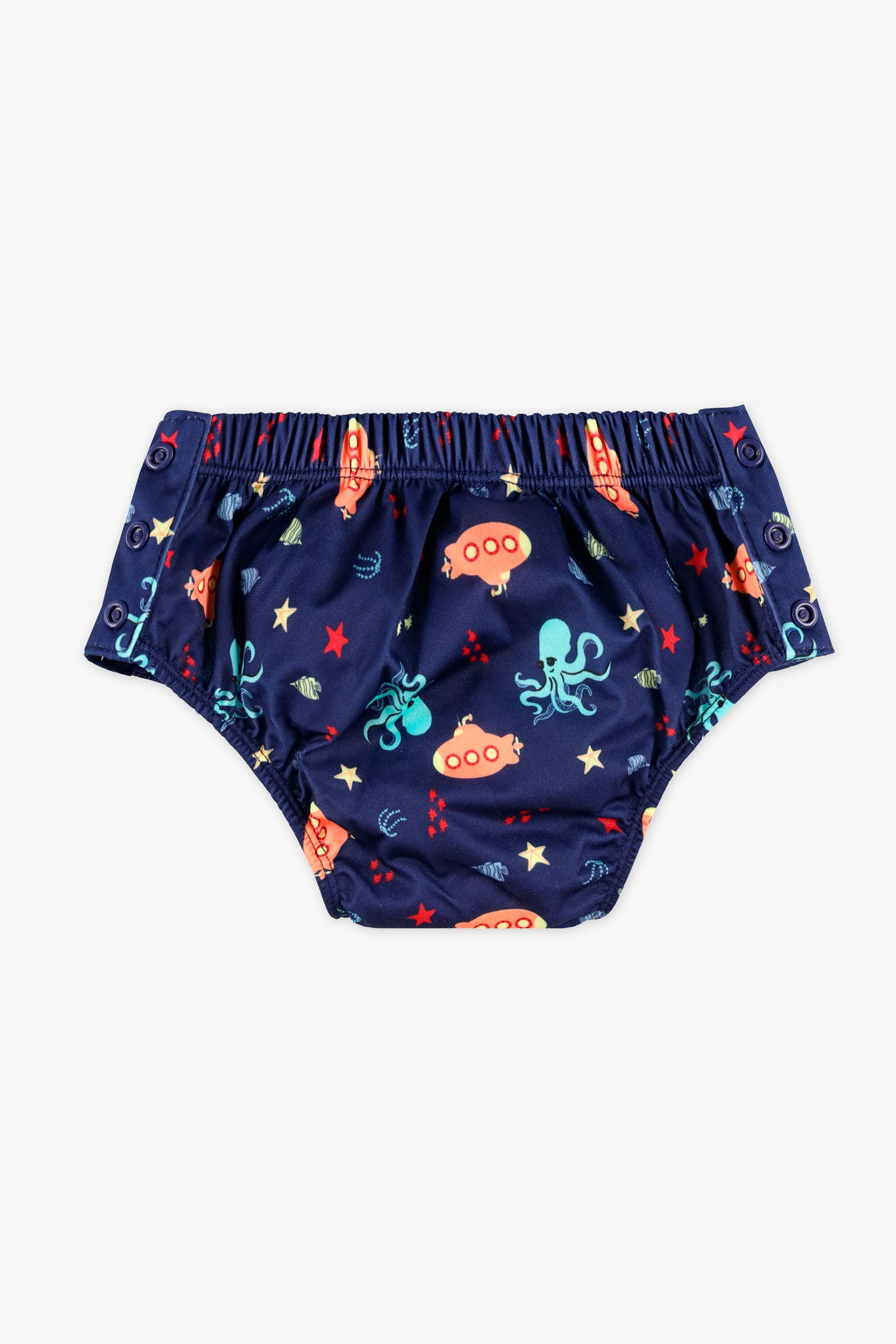 Couche-maillot imperméable à boutons - Bébé garçon && MARIN/MULTI