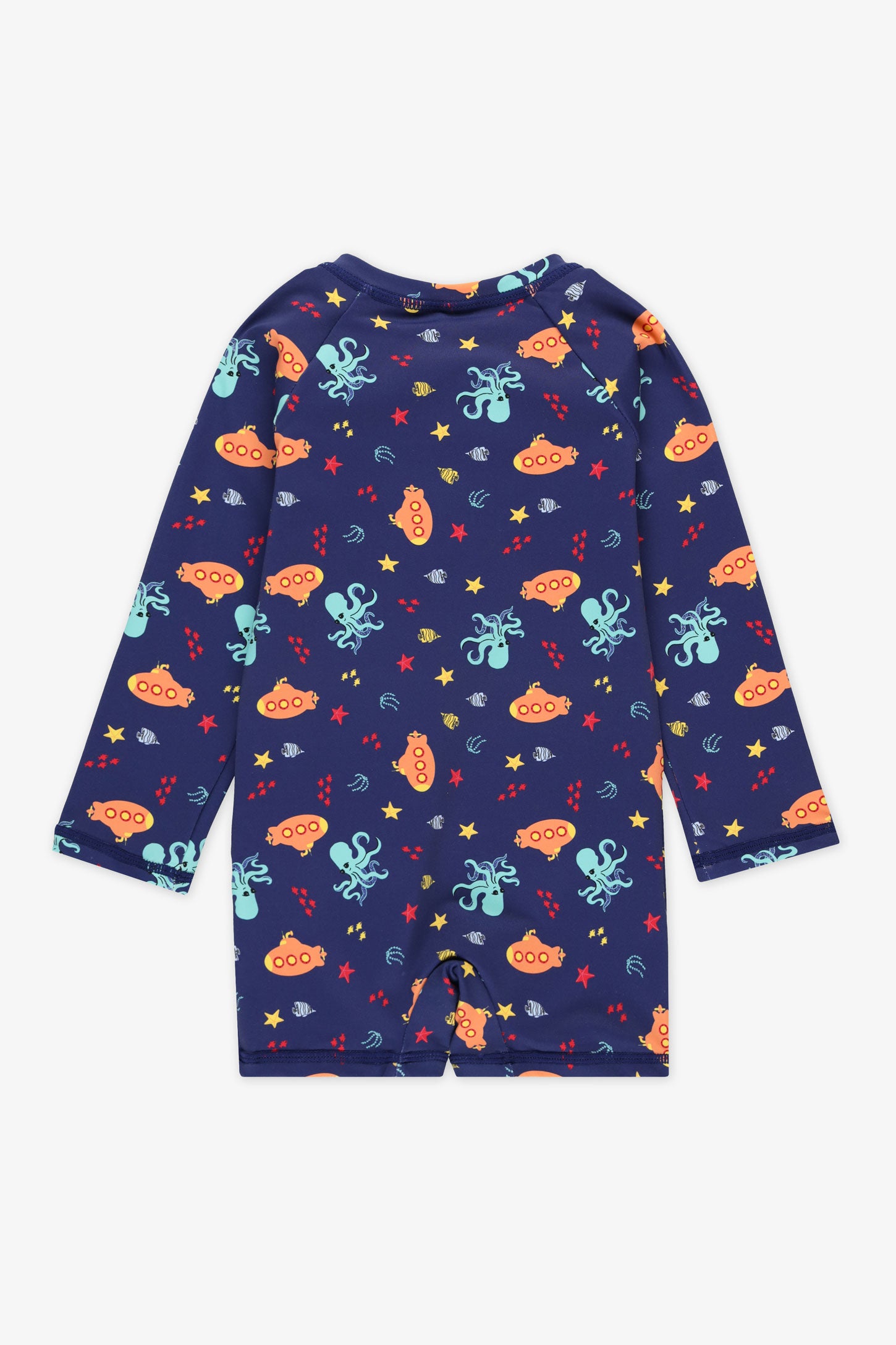 Maillot de bain rashguard M/longue - Bébé garçon && BLEU MULTI