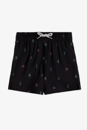 Maillot de bain short élastique - Bébé garçon && NOIR/MULTI