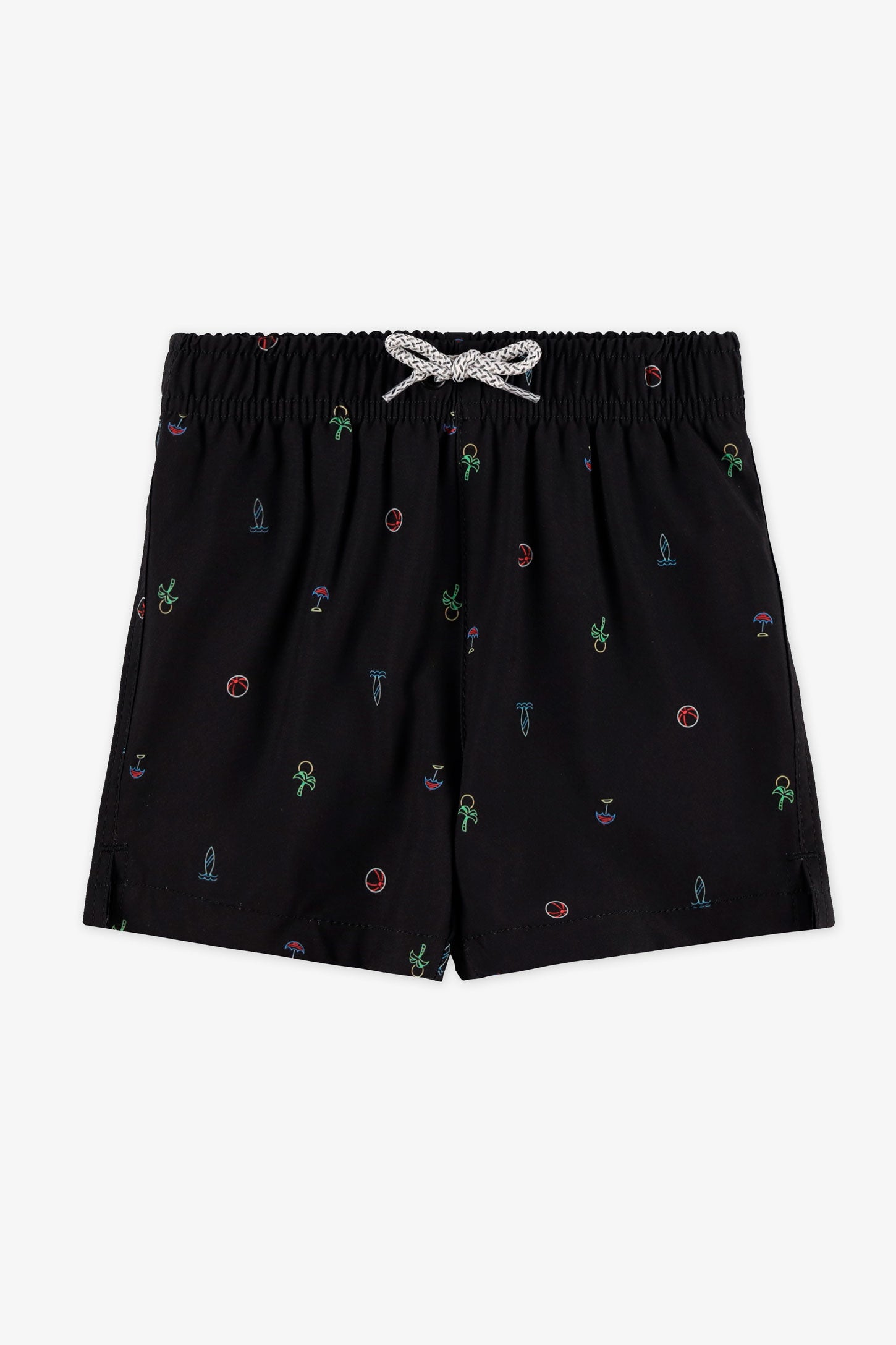 Maillot de bain short élastique - Bébé garçon && NOIR/MULTI