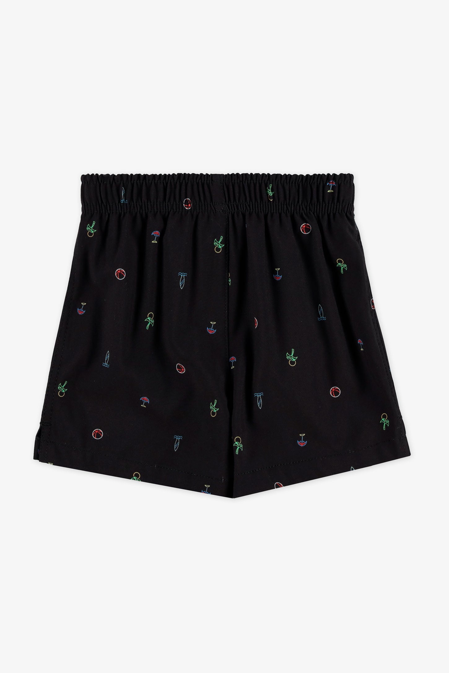 Maillot de bain short élastique - Bébé garçon && NOIR/MULTI
